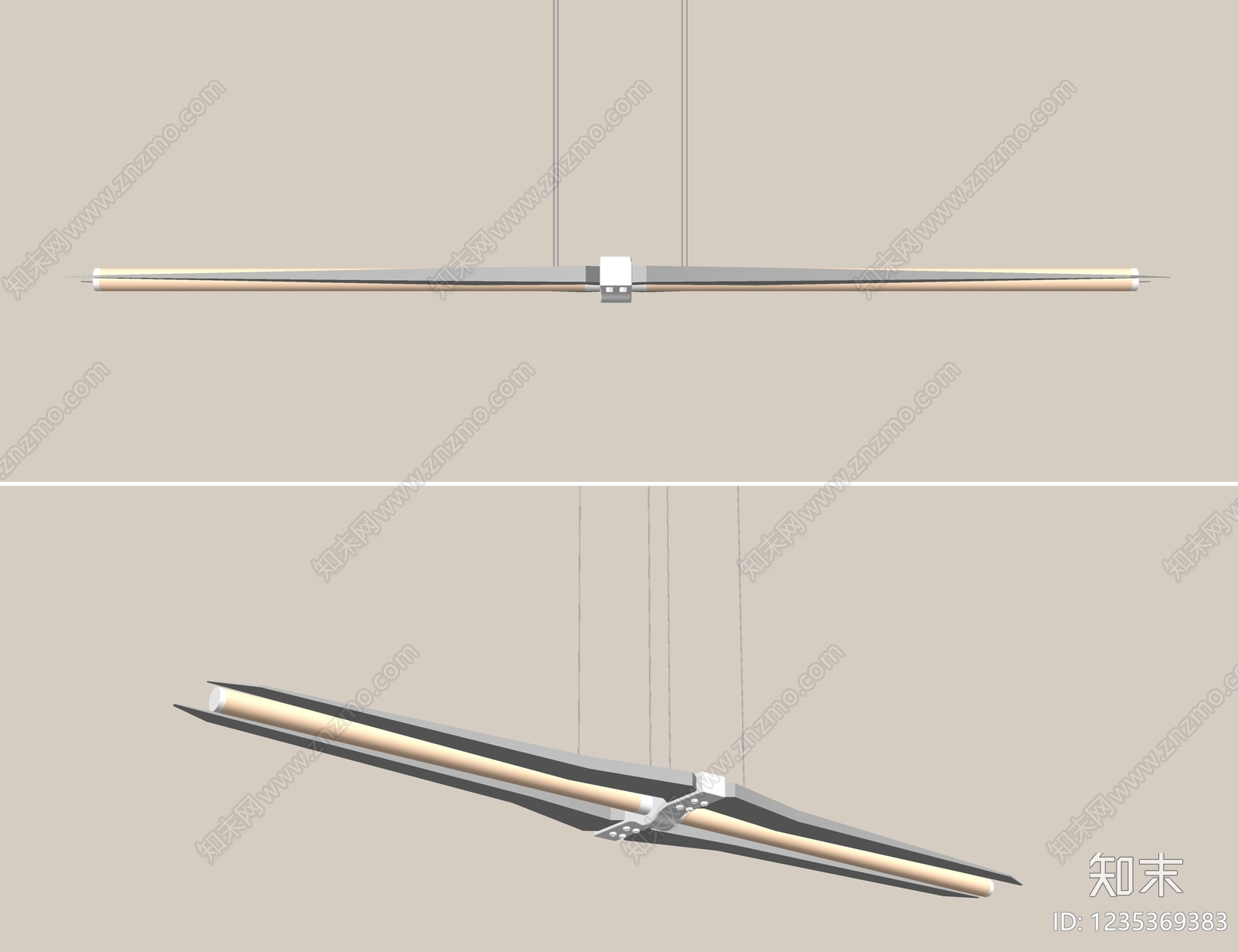 现代简约艺术吊灯SU模型下载【ID:1235369383】