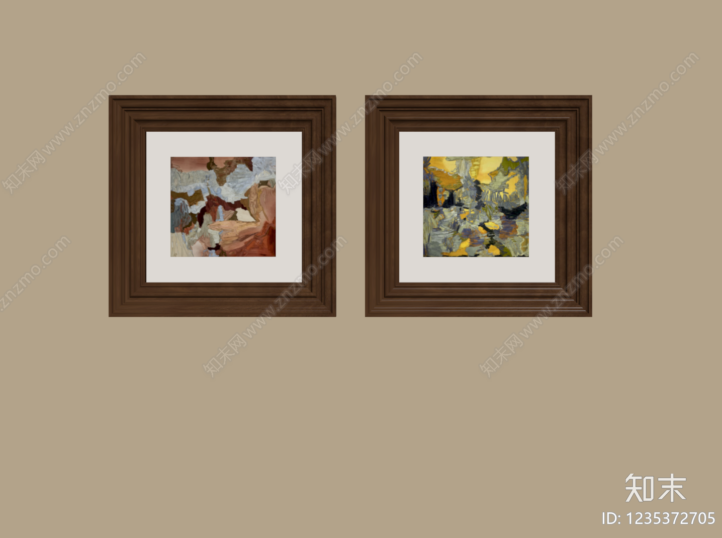 中古风挂画SU模型下载【ID:1235372705】