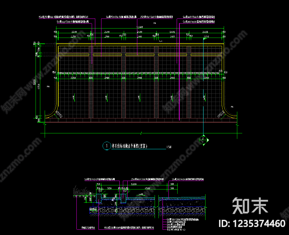 庭院cad施工图下载【ID:1235374460】