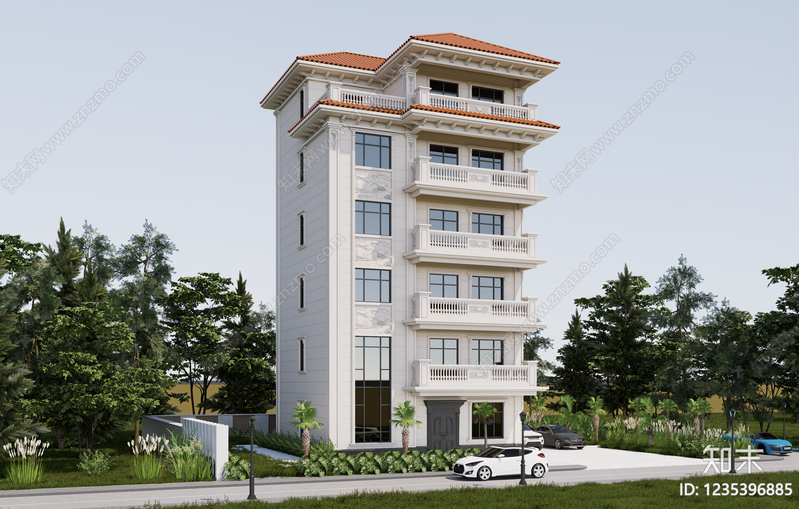 别墅建筑cad施工图下载【ID:1235396885】