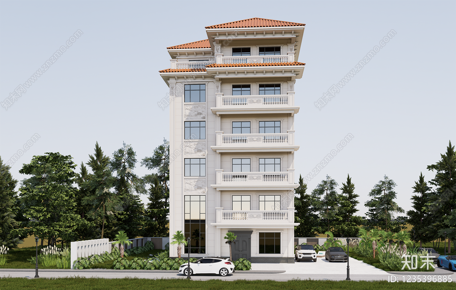 别墅建筑cad施工图下载【ID:1235396885】