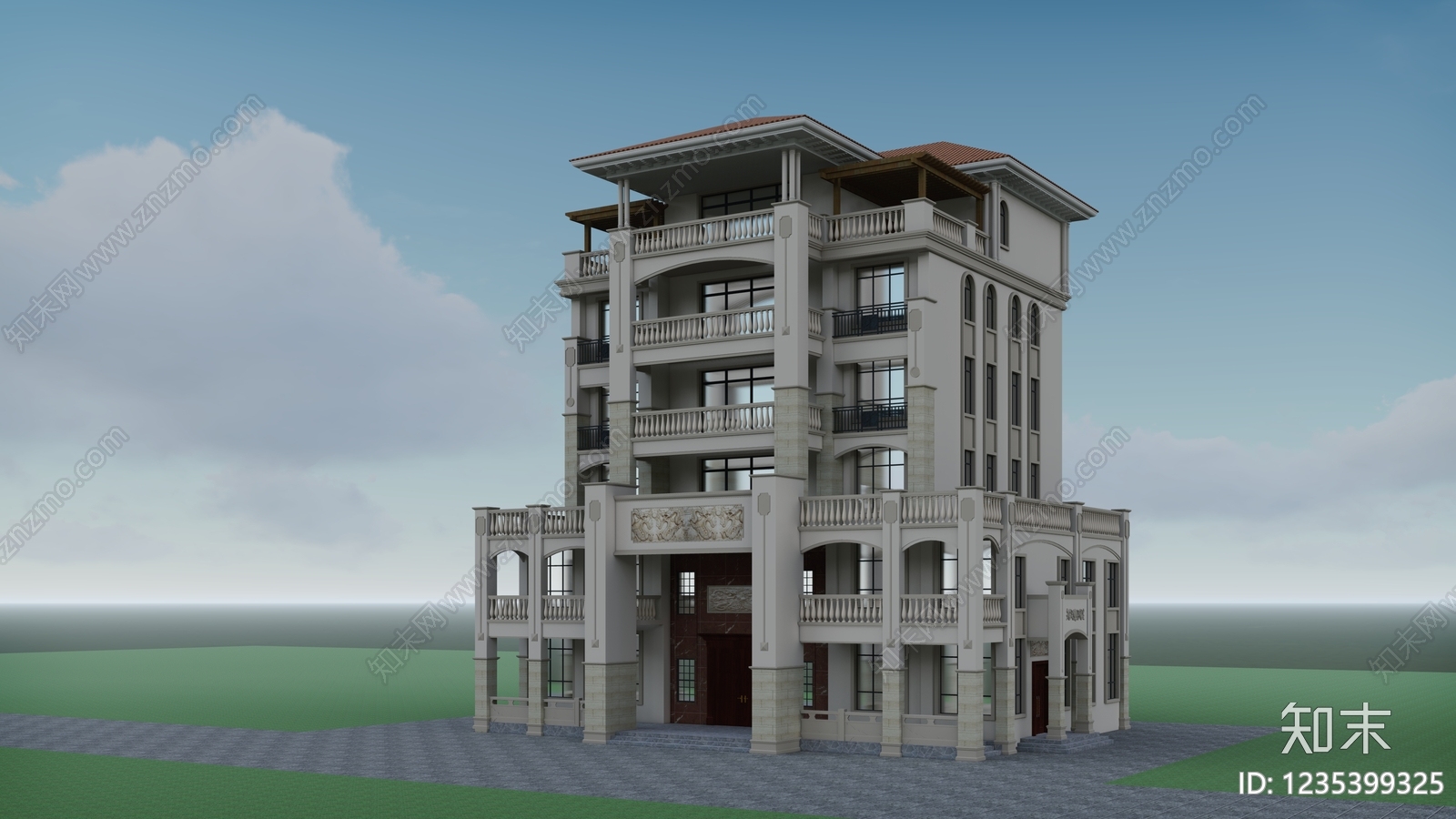 别墅建筑cad施工图下载【ID:1235399325】