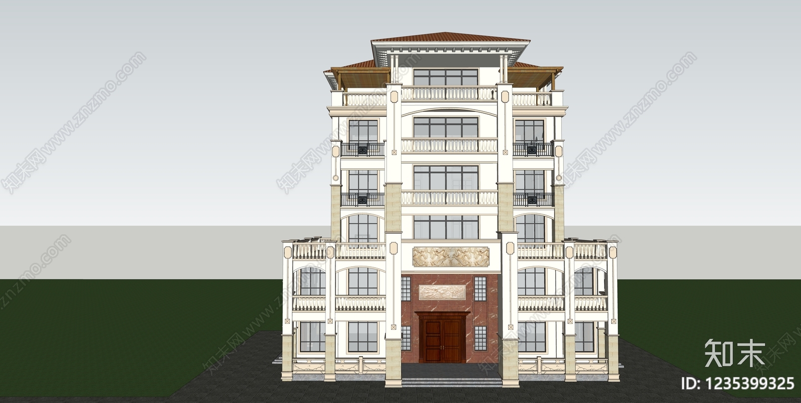 别墅建筑cad施工图下载【ID:1235399325】