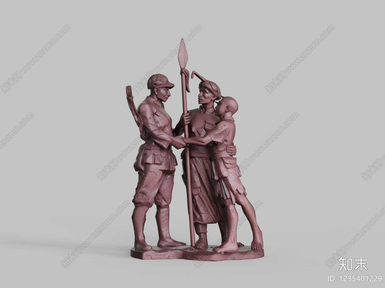 中式雕塑摆件SU模型下载【ID:1235401229】