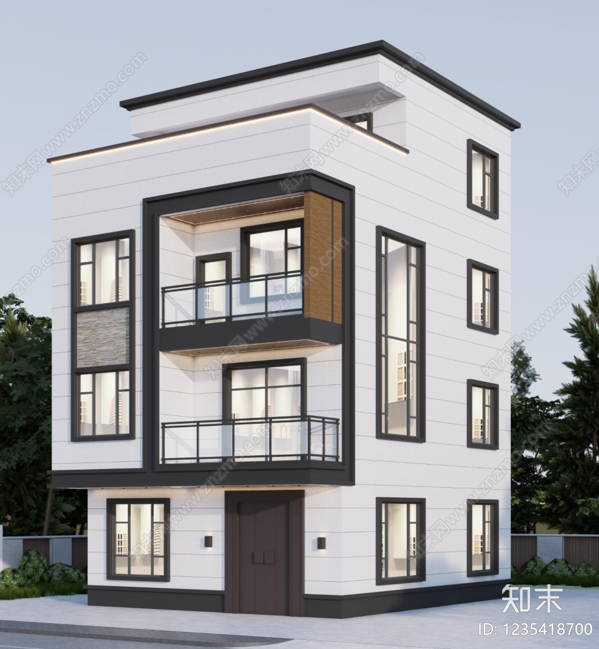 别墅建筑cad施工图下载【ID:1235418700】