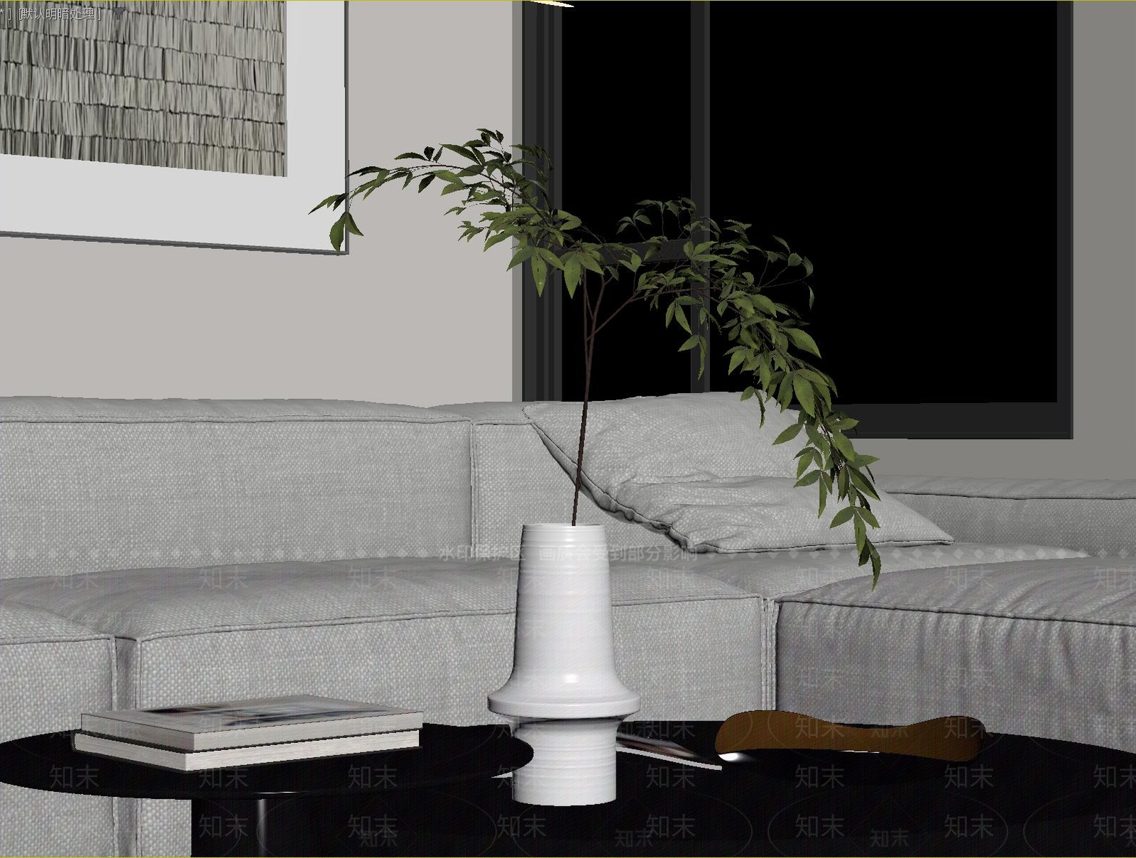 现代简约花艺3D模型下载【ID:1235420868】