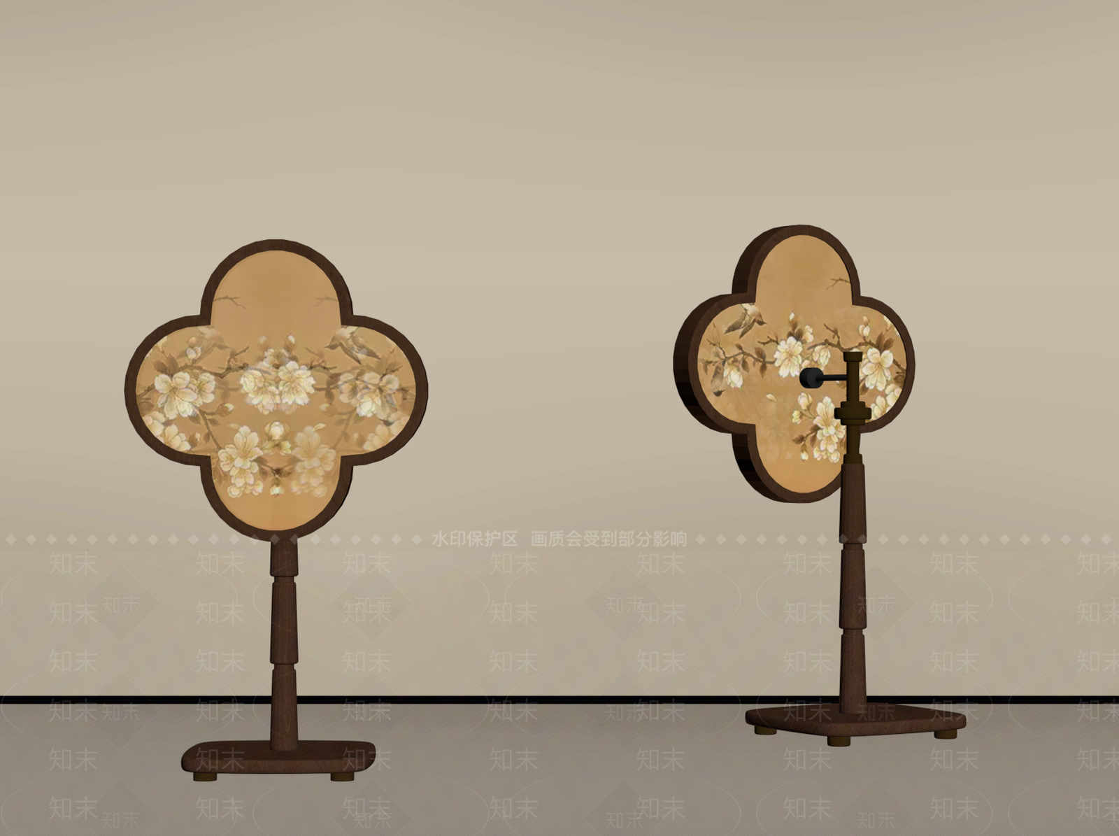 新中式台灯SU模型下载【ID:1235430736】