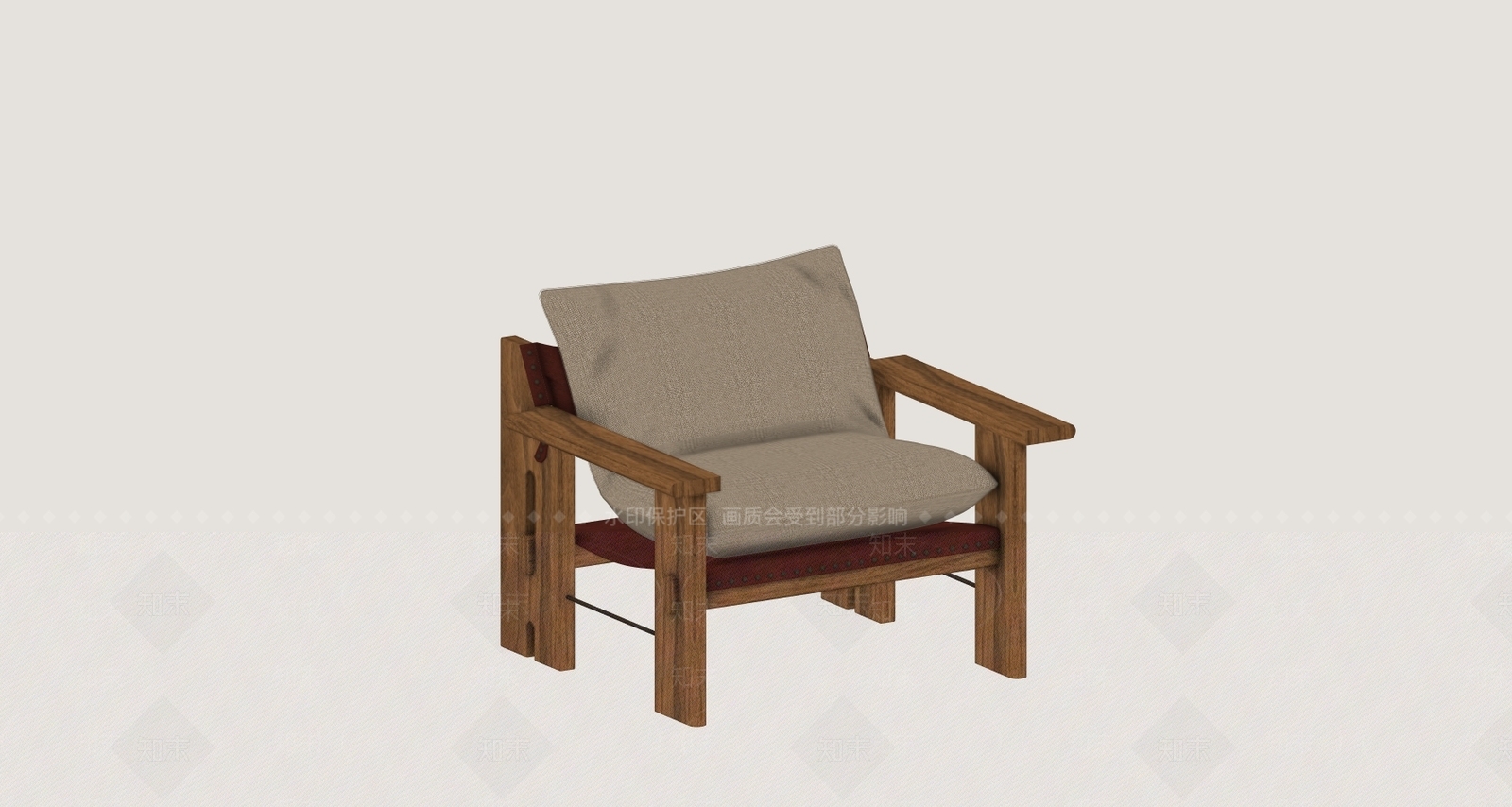 中古风休闲椅SU模型下载【ID:1235430938】