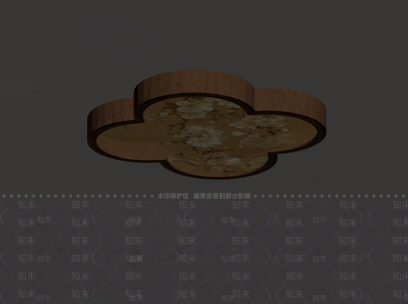 新中式吸顶灯SU模型下载【ID:1235432538】
