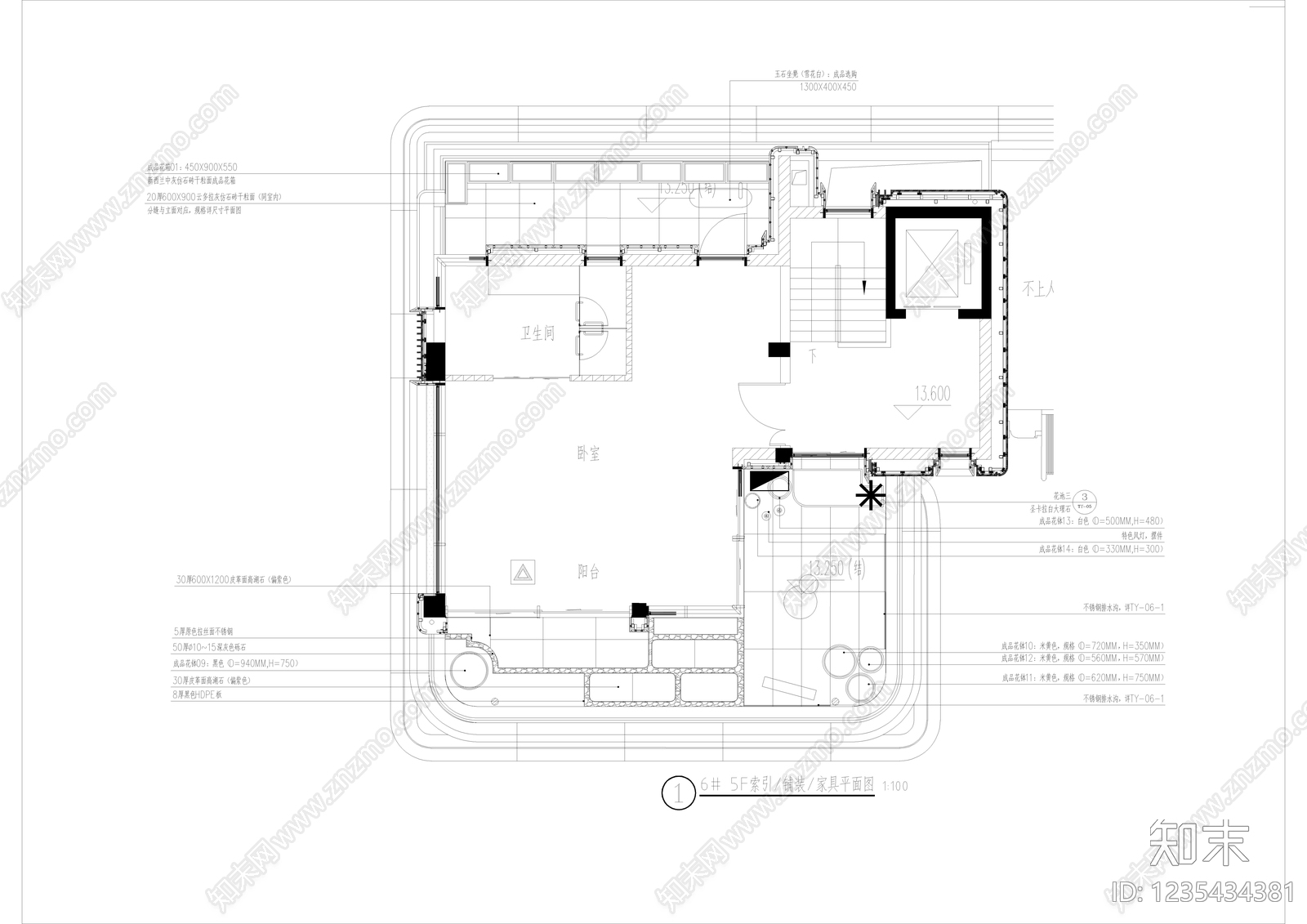 庭院cad施工图下载【ID:1235434381】