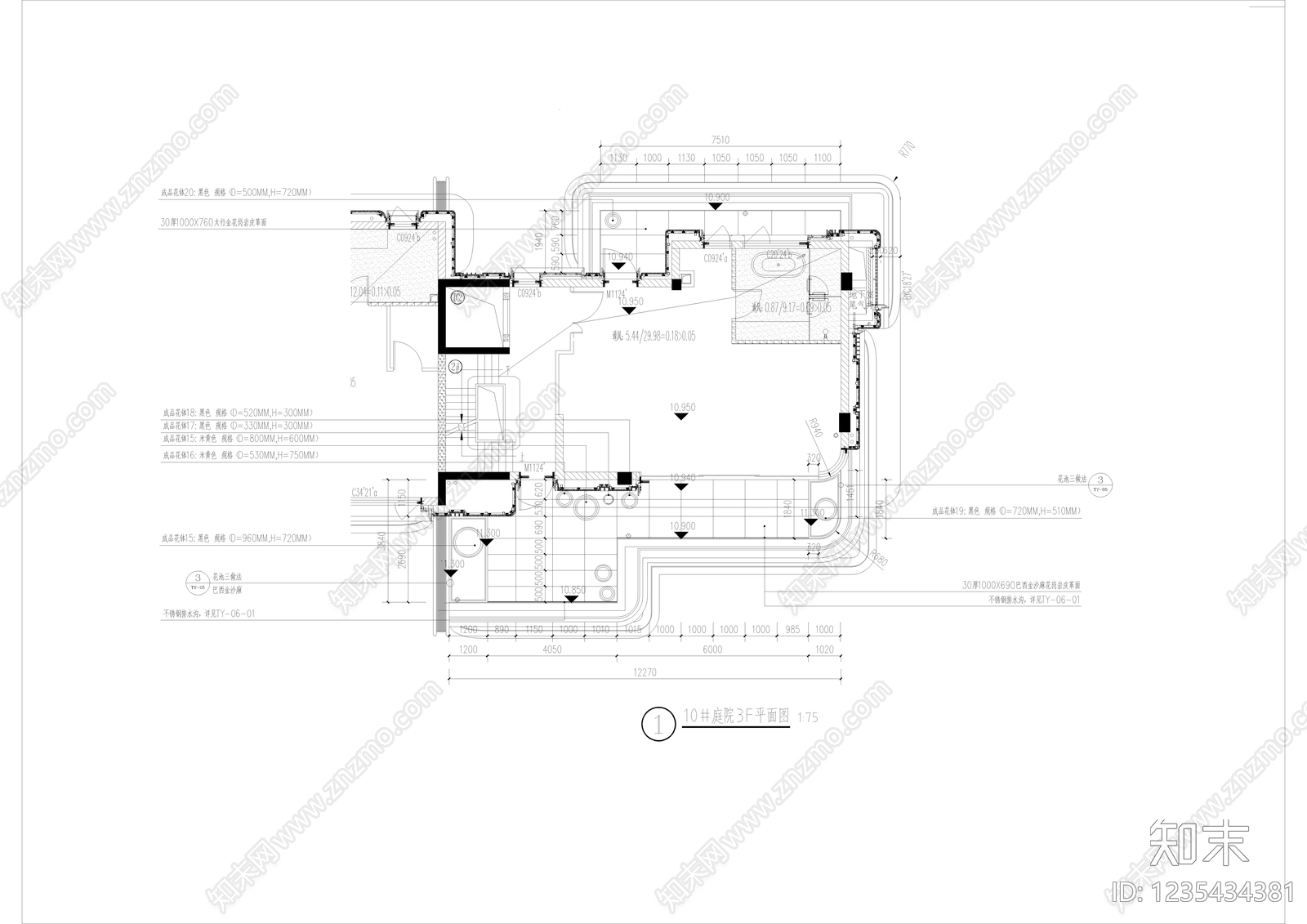 庭院cad施工图下载【ID:1235434381】
