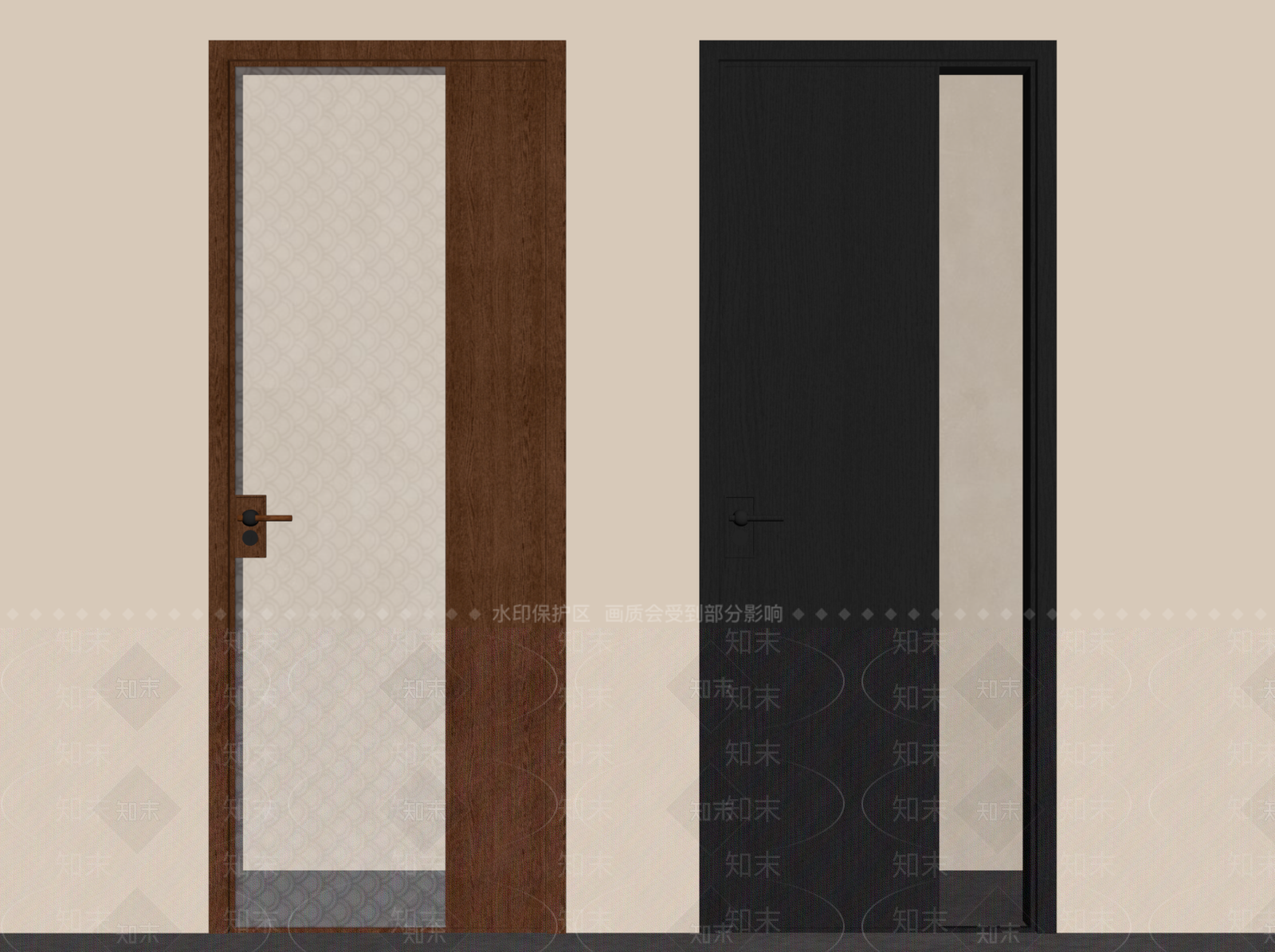 单开门SU模型下载【ID:1235446747】