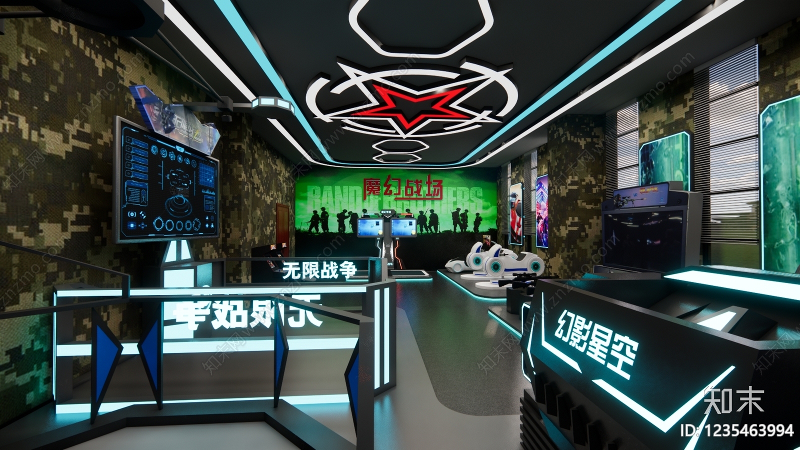赛博朋克风其他休闲娱乐空间SU模型下载【ID:1235463994】