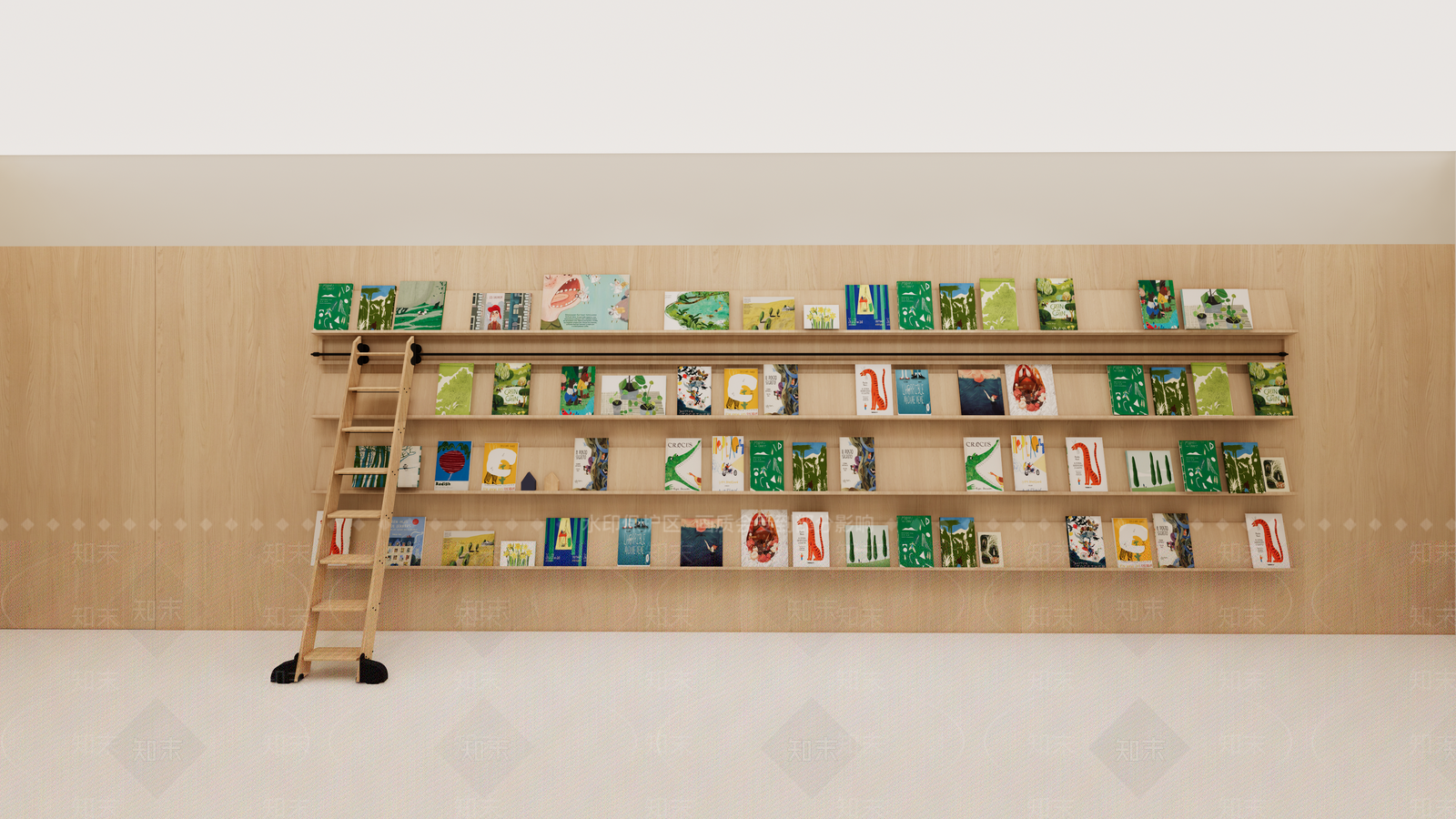 原木风书店SU模型下载【ID:1235465658】