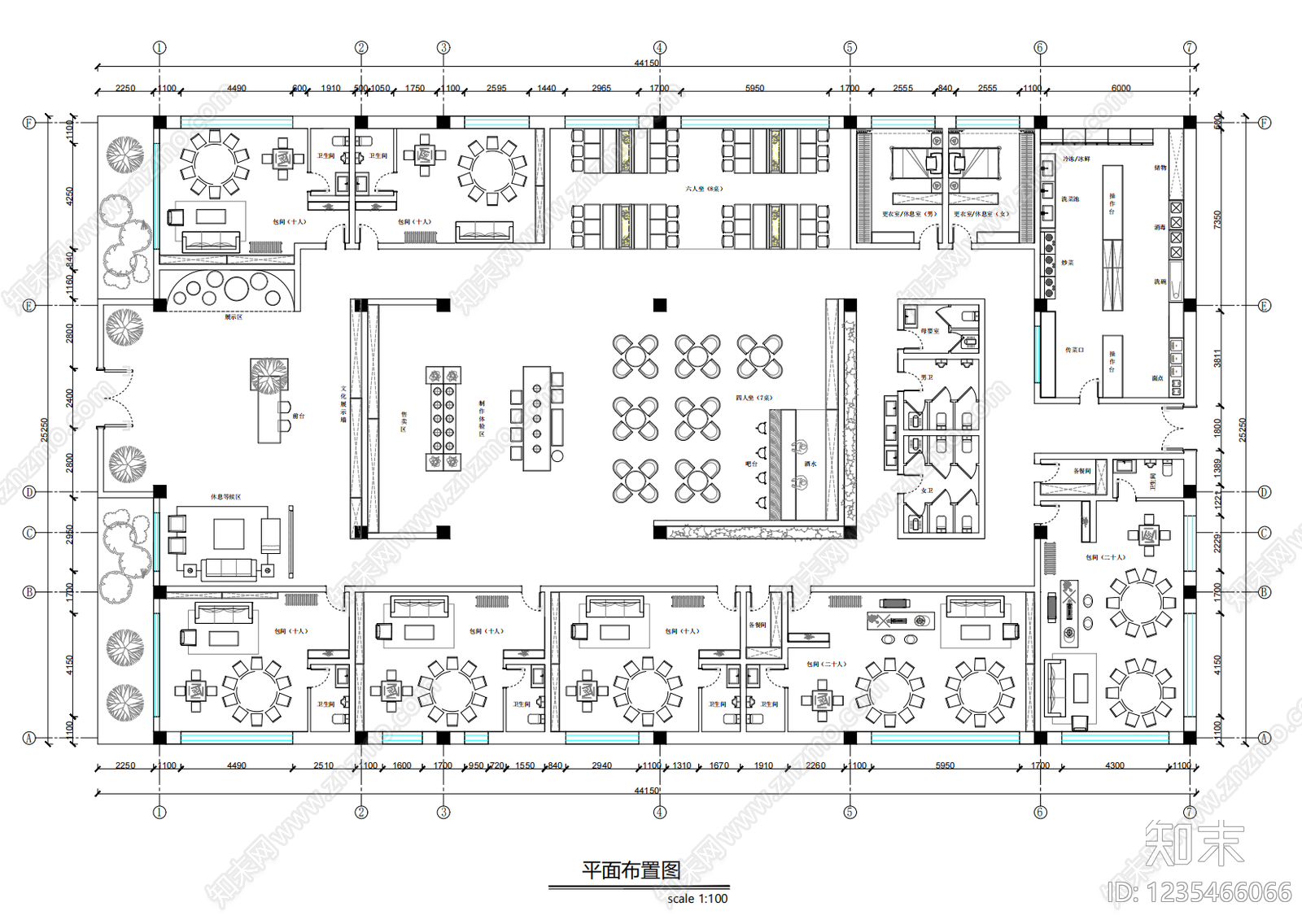 其他餐饮空间cad施工图下载【ID:1235466066】