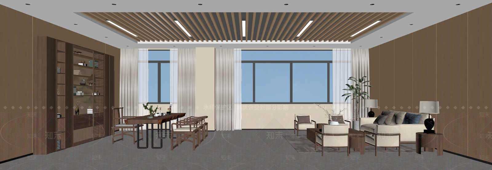 新中式接待室SU模型下载【ID:1235472392】