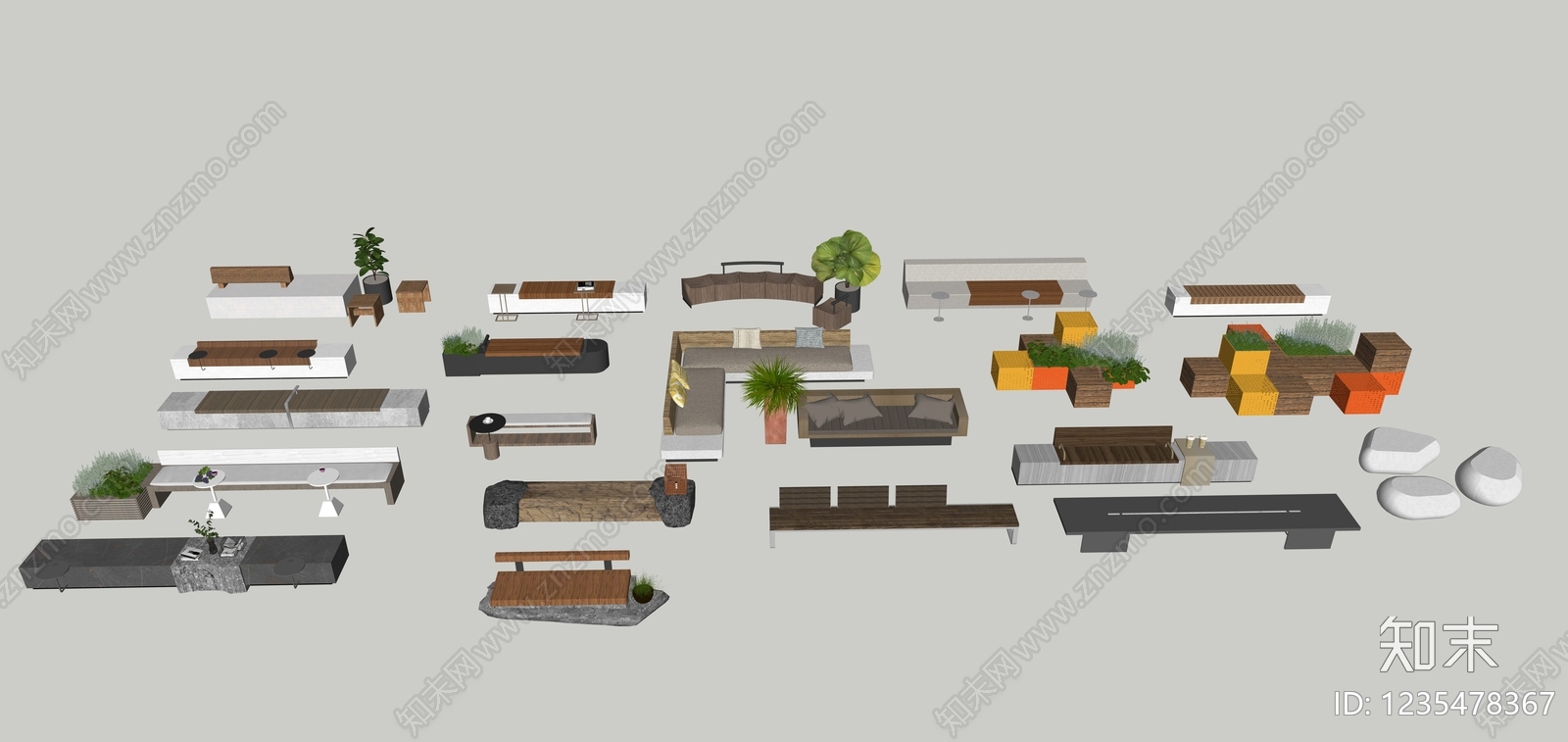 现代户外椅SU模型下载【ID:1235478367】