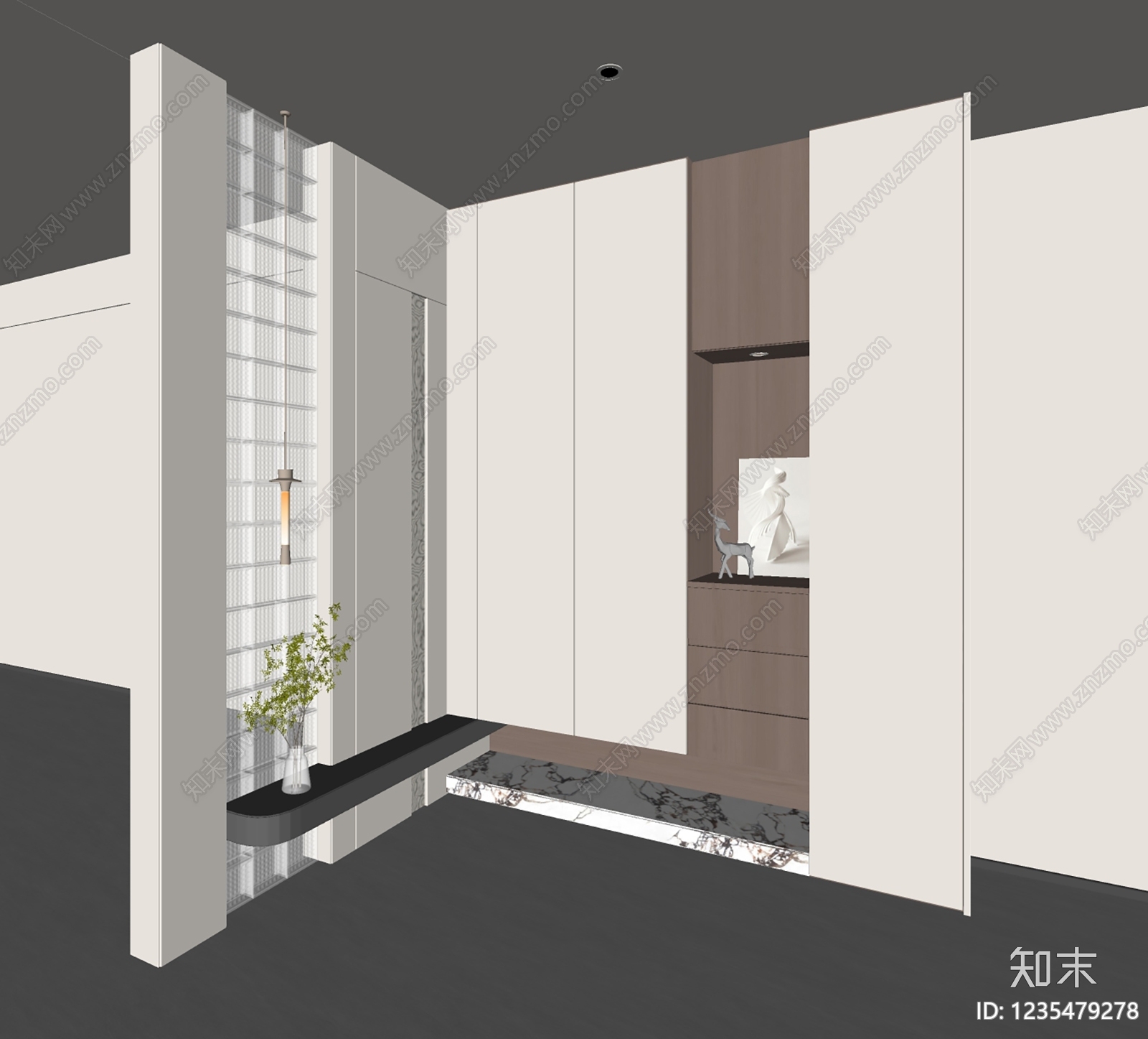 现代简约玄关SU模型下载【ID:1235479278】
