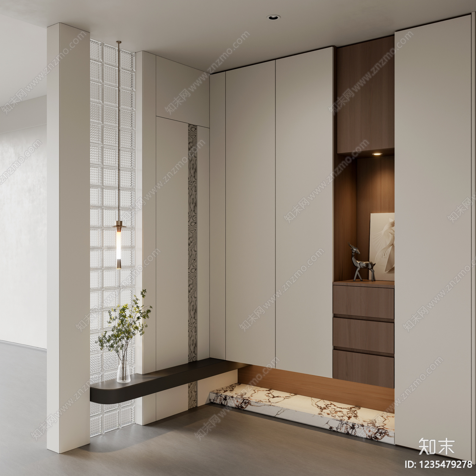 现代简约玄关SU模型下载【ID:1235479278】