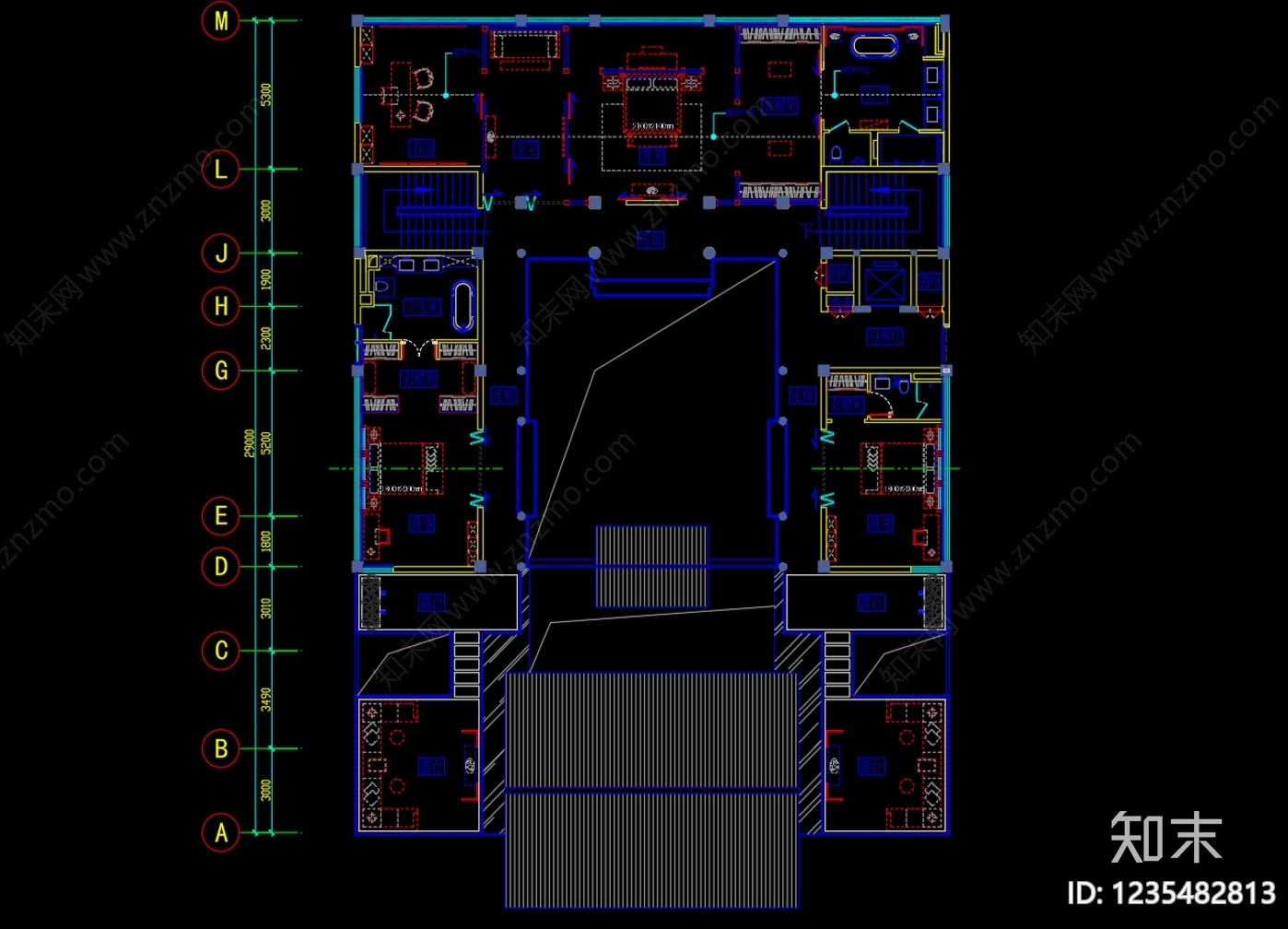 别墅cad施工图下载【ID:1235482813】