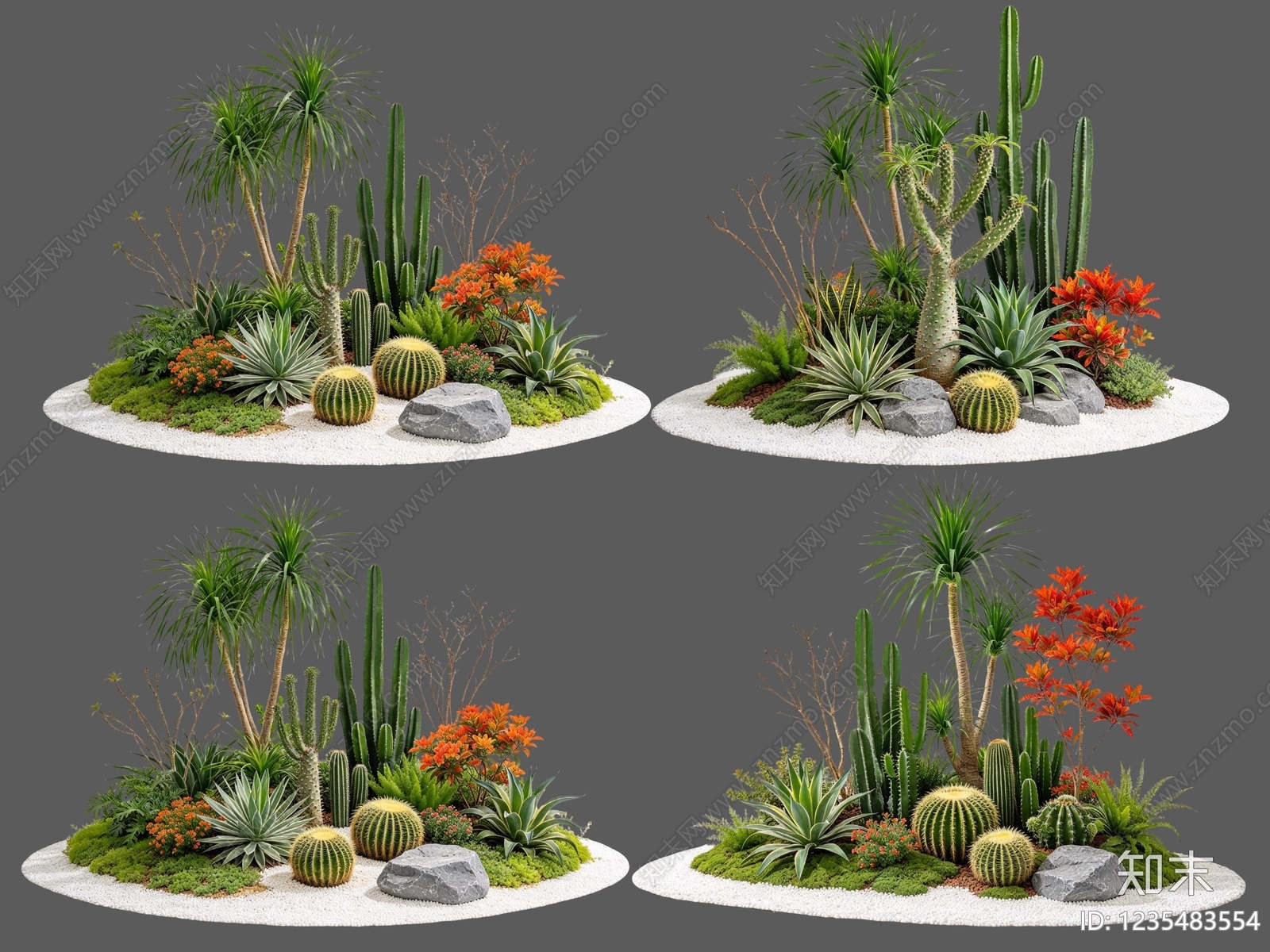 现代主义沙漠植物SU模型下载【ID:1235483554】
