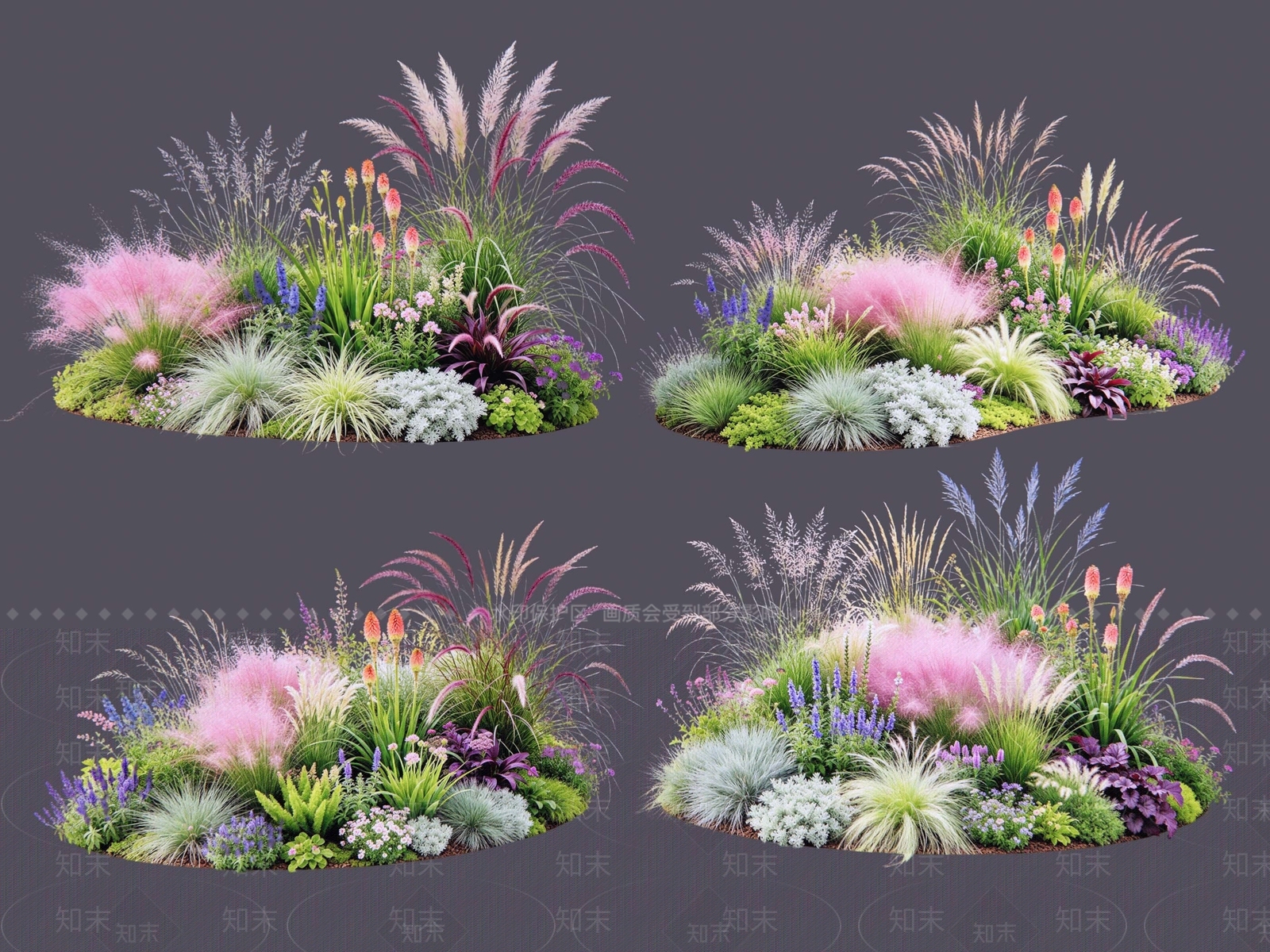 现代主义花境SU模型下载【ID:1235483753】