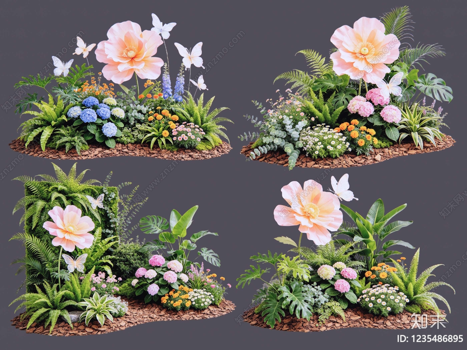 现代主义花境SU模型下载【ID:1235486895】