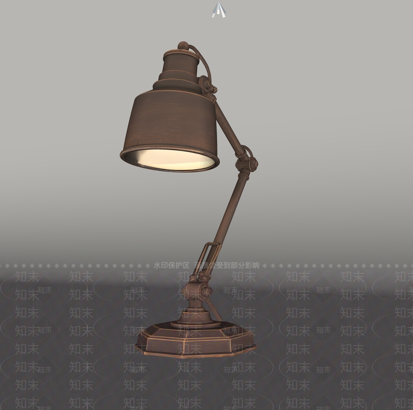 复古工业风台灯SU模型下载【ID:1235489785】