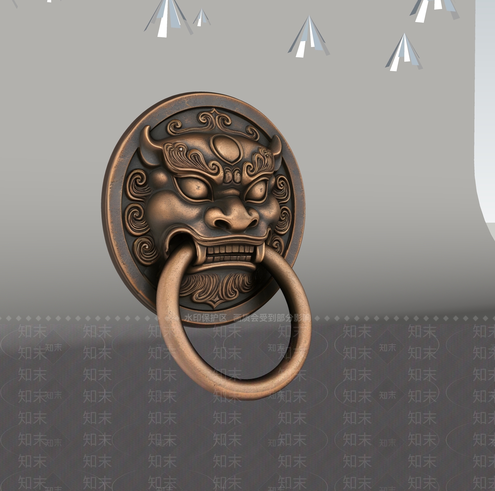 中式门把手SU模型下载【ID:1235490207】