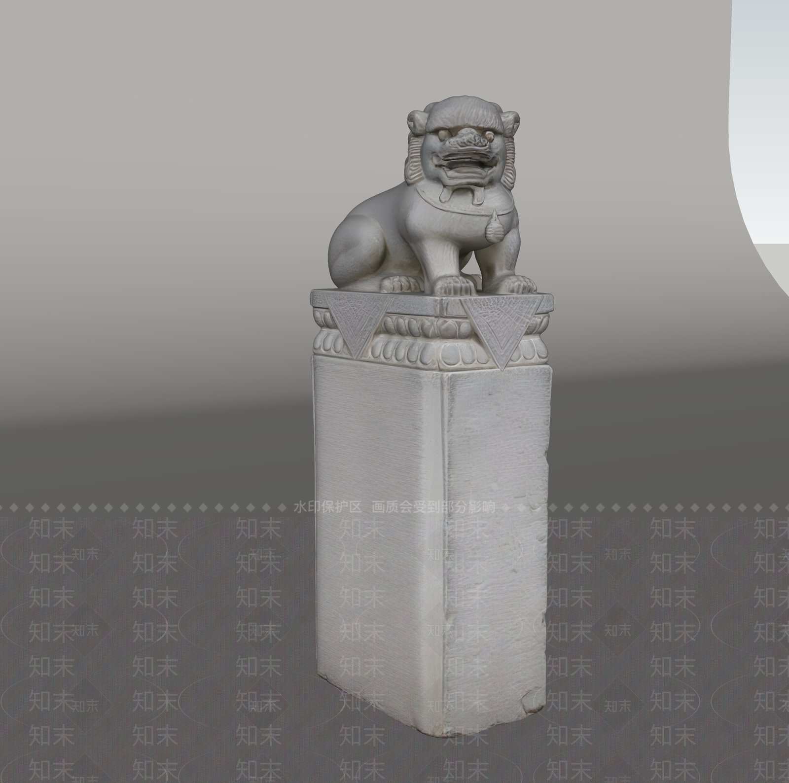 中式雕塑摆件SU模型下载【ID:1235490529】