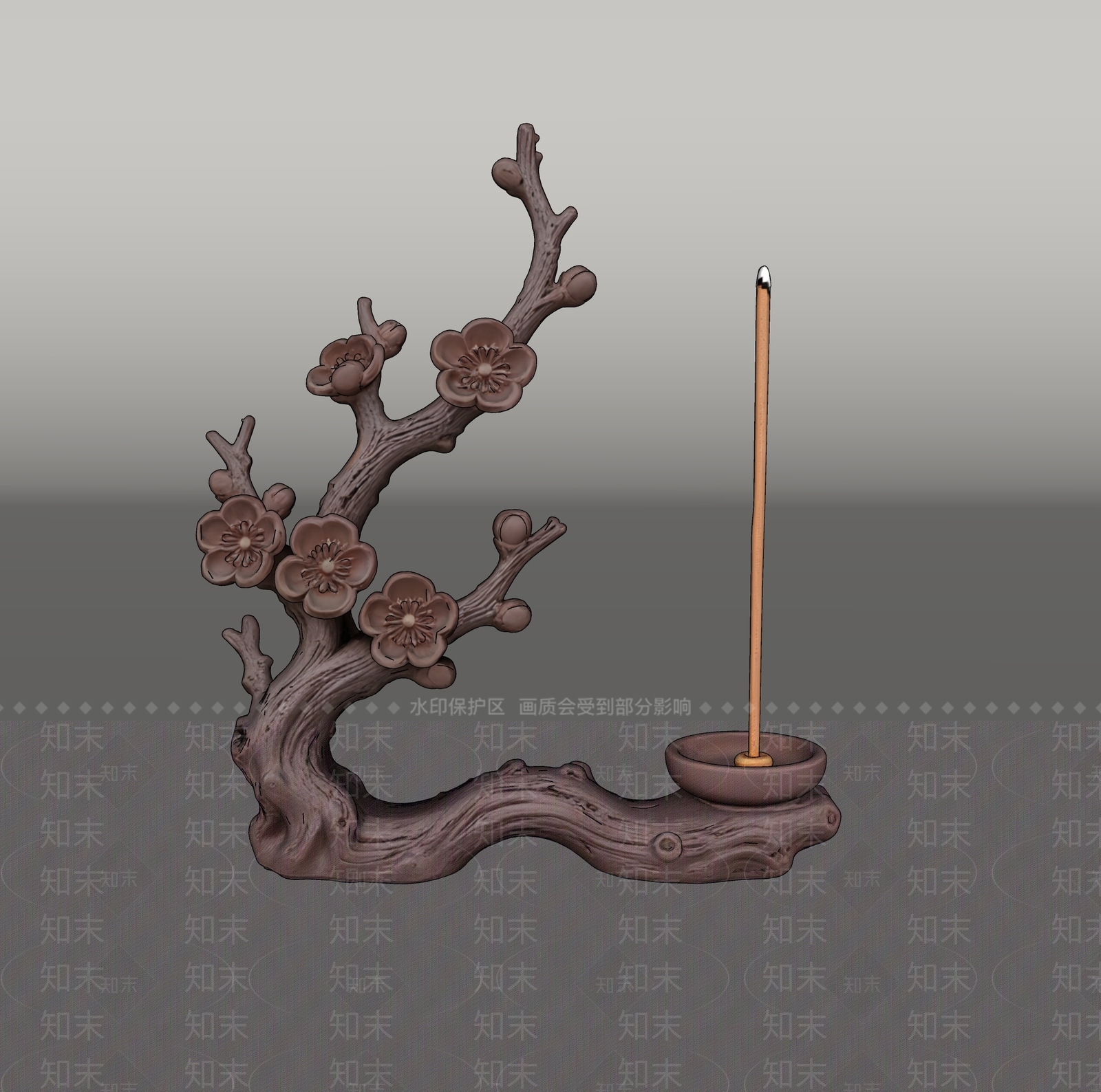 中式雕塑摆件SU模型下载【ID:1235492594】