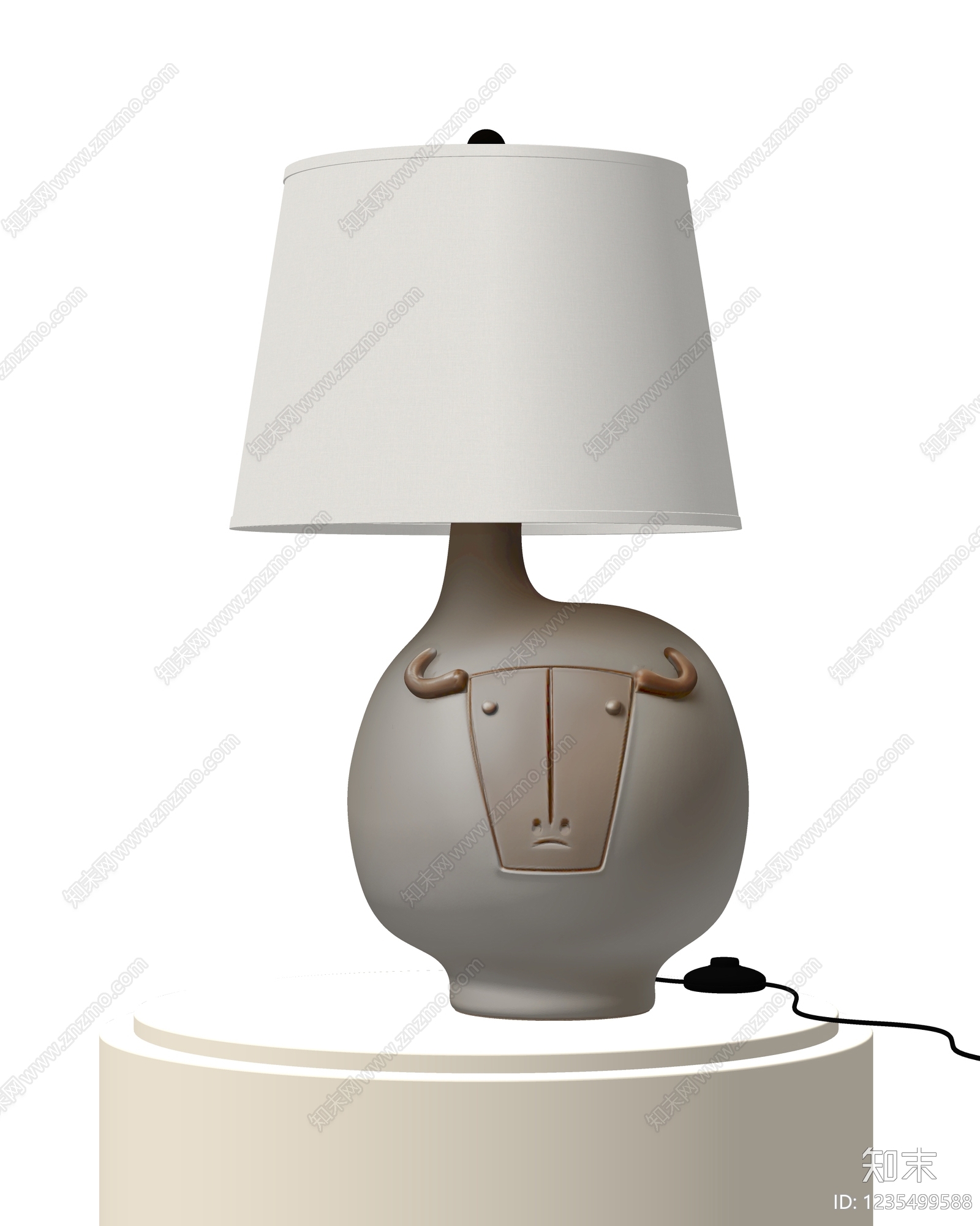 中古风台灯SU模型下载【ID:1235499588】