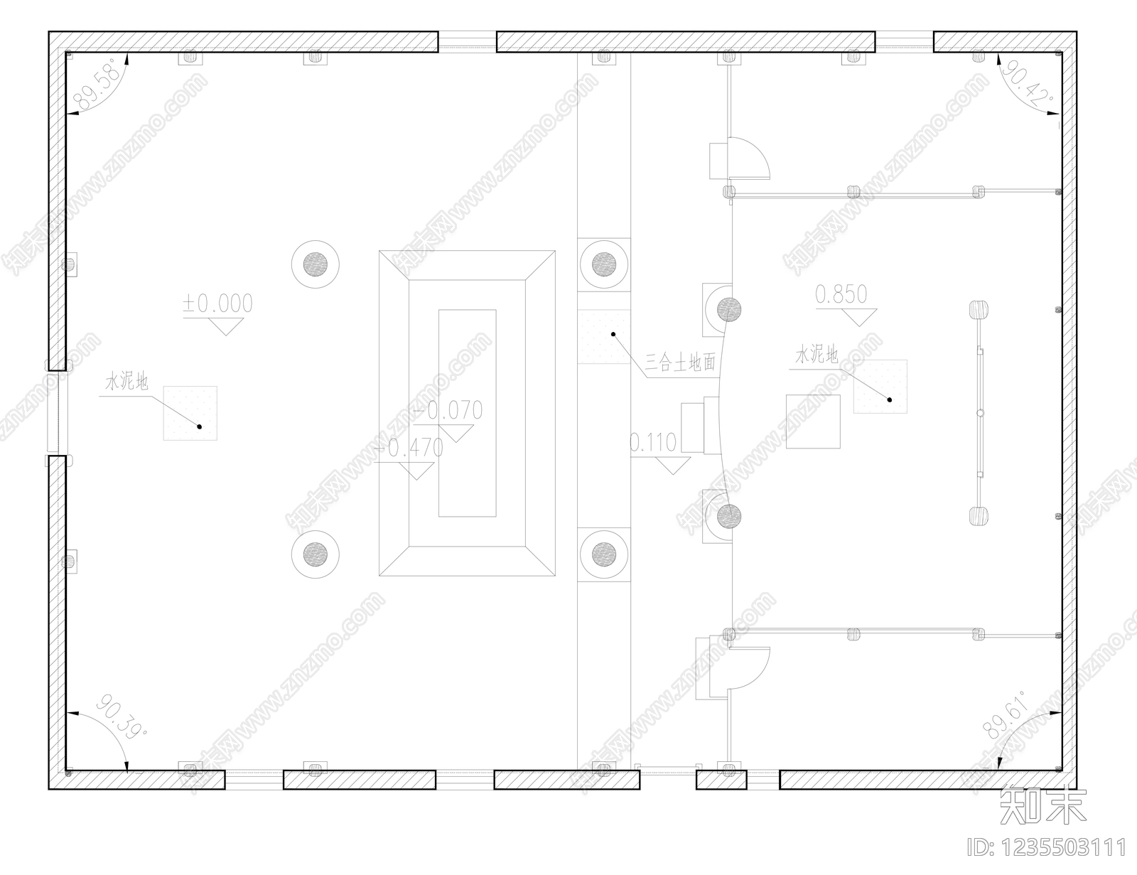 祠堂cad施工图下载【ID:1235503111】