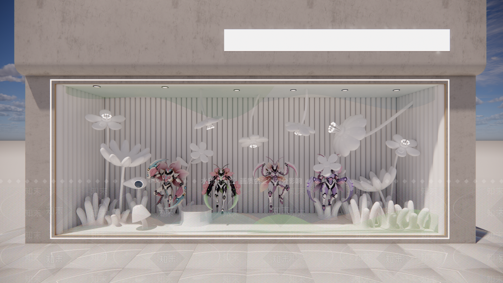 未来主义雕塑摆件SU模型下载【ID:1235508783】