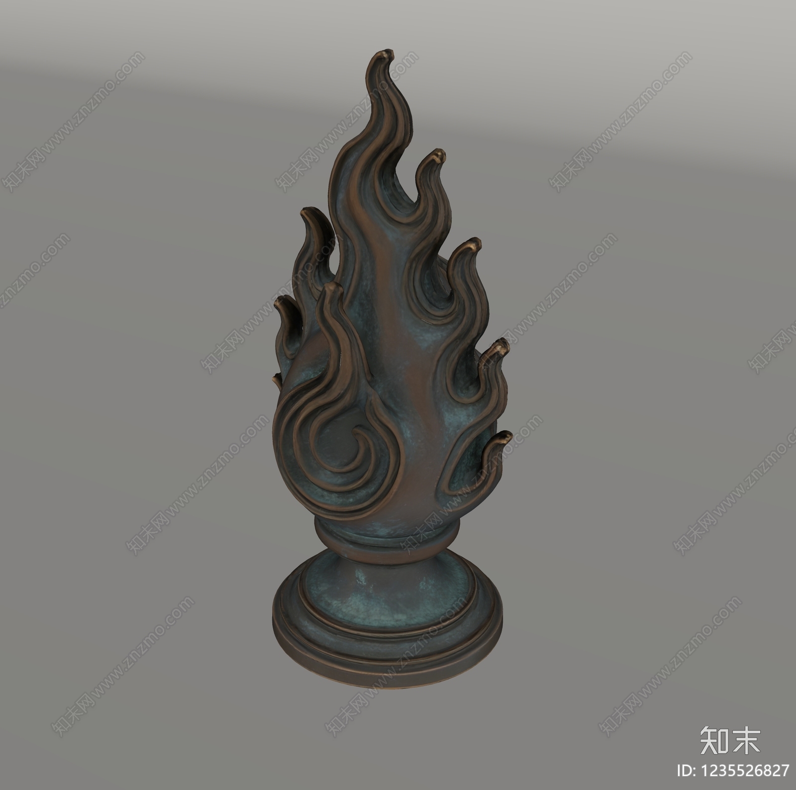 中式雕塑摆件SU模型下载【ID:1235526827】