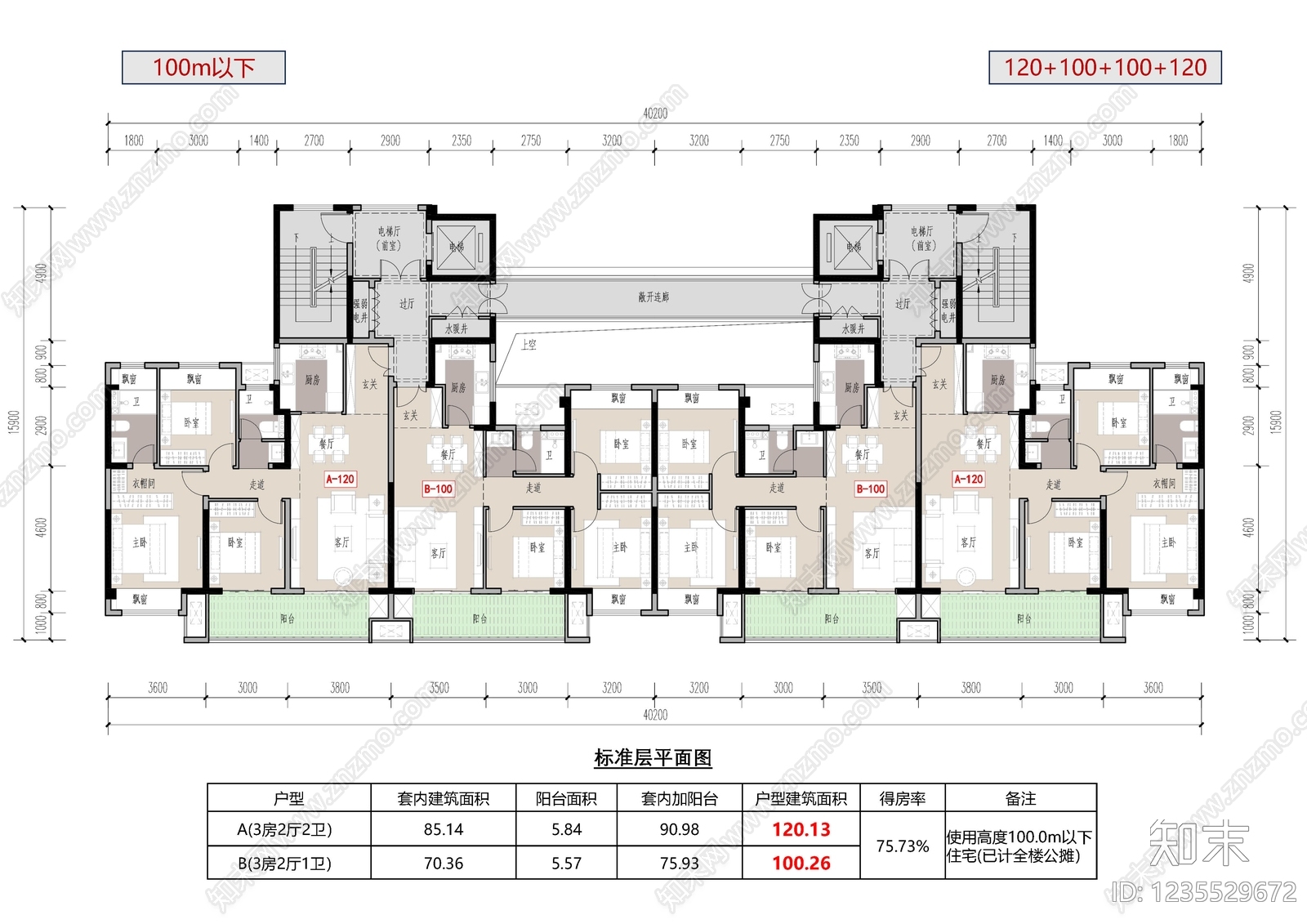 三居cad施工图下载【ID:1235529672】