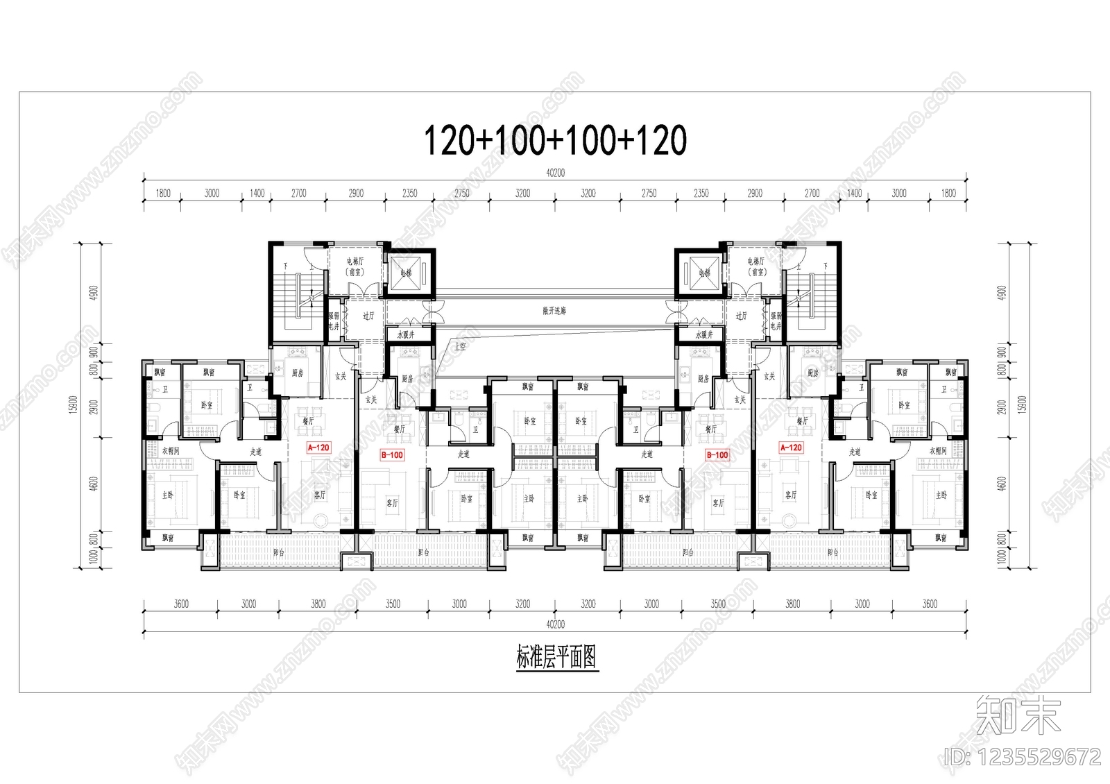 三居cad施工图下载【ID:1235529672】