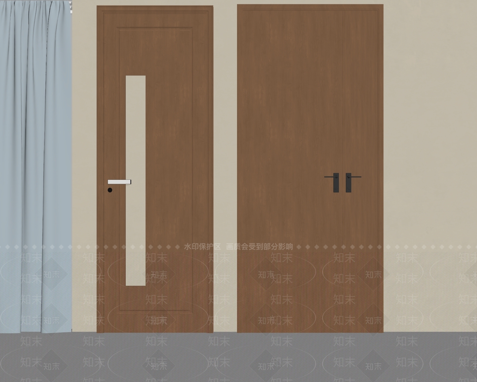 现代简约双开门SU模型下载【ID:1235529758】