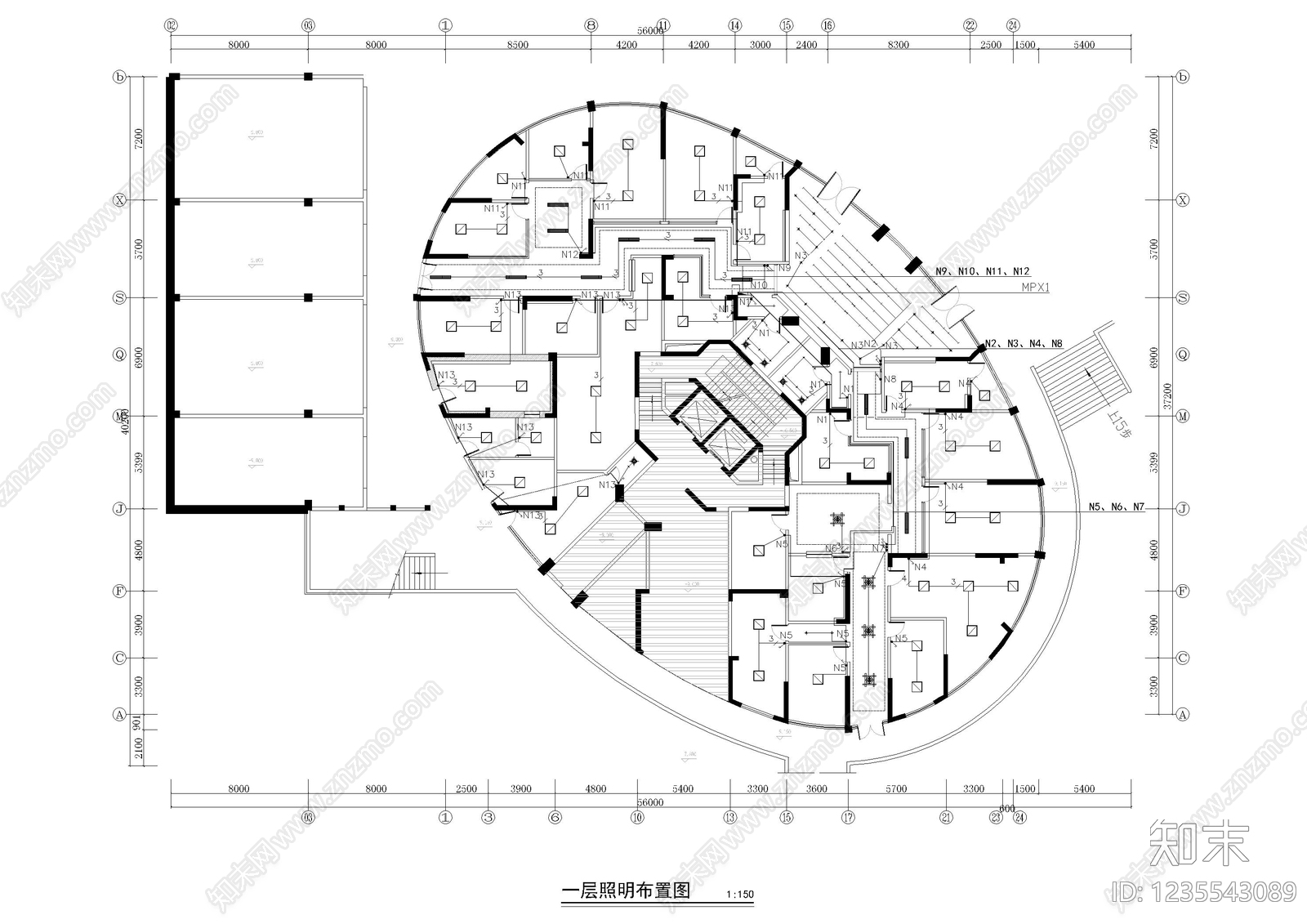 供配电系统cad施工图下载【ID:1235543089】