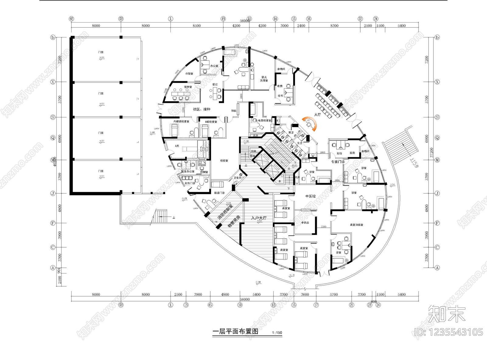 医院cad施工图下载【ID:1235543105】