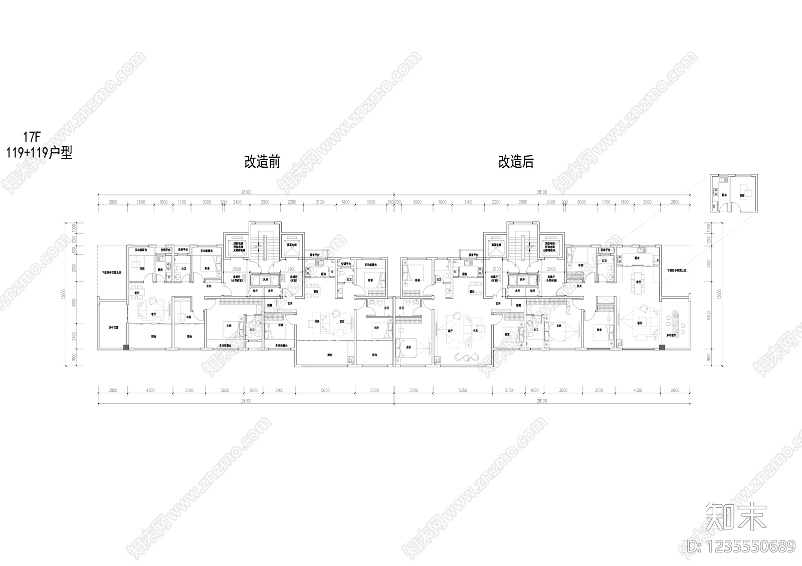 住宅楼建筑cad施工图下载【ID:1235550689】