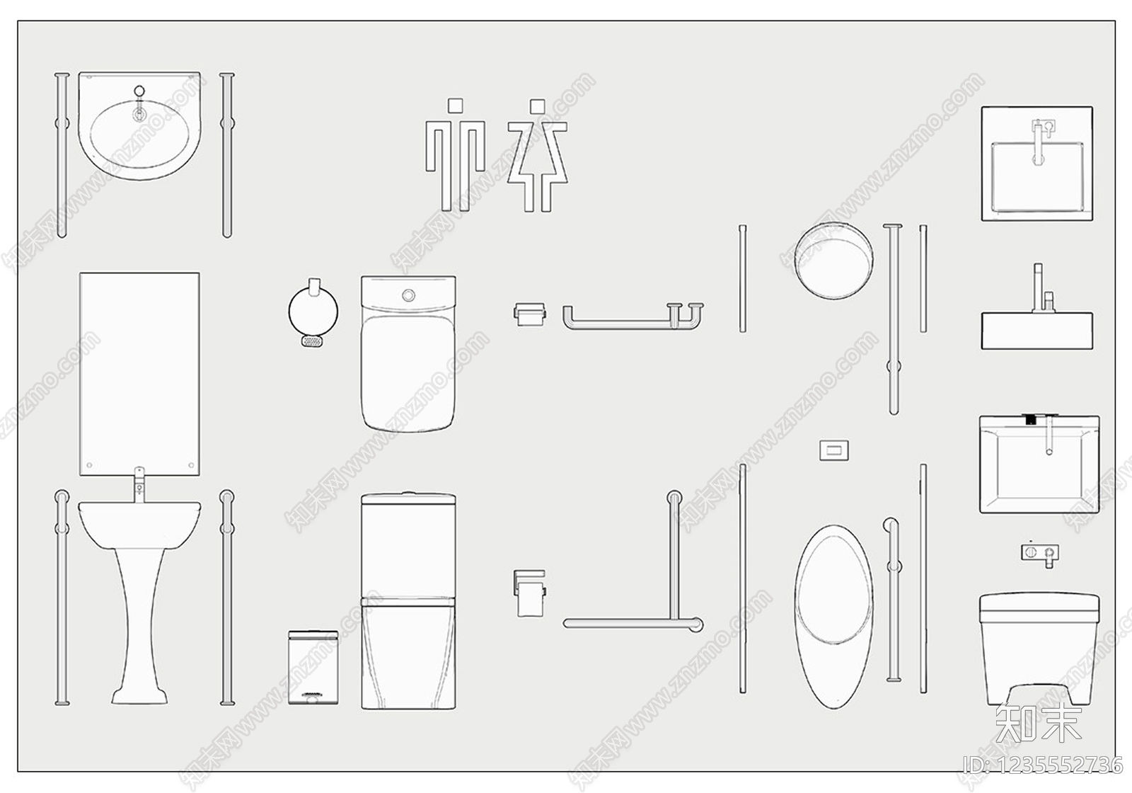 家具图库cad施工图下载【ID:1235552736】