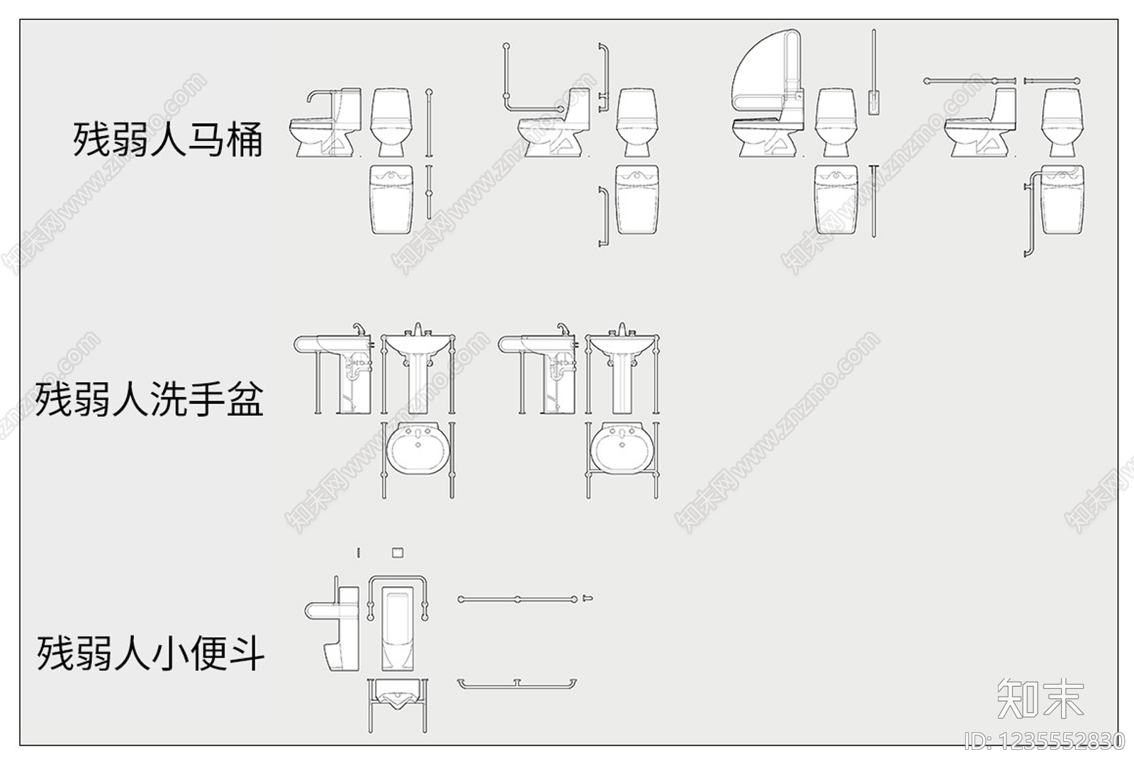 家具图库cad施工图下载【ID:1235552830】