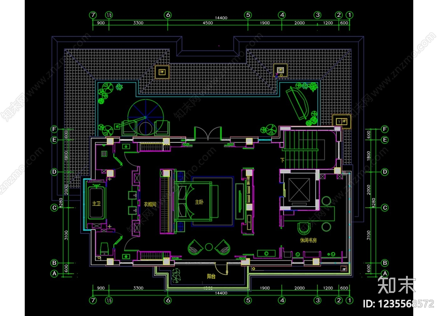 别墅cad施工图下载【ID:1235568572】