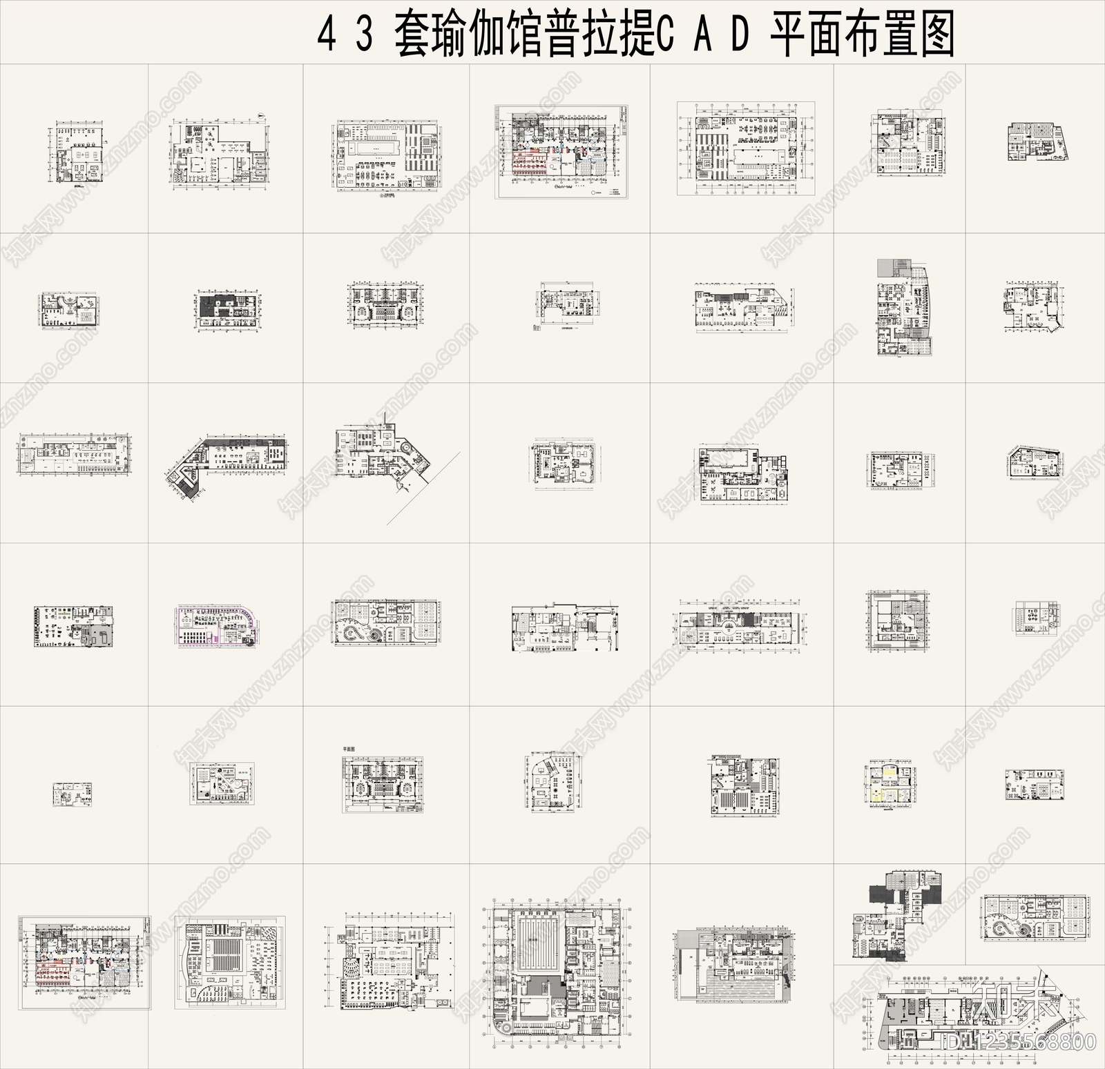 健身房cad施工图下载【ID:1235568800】