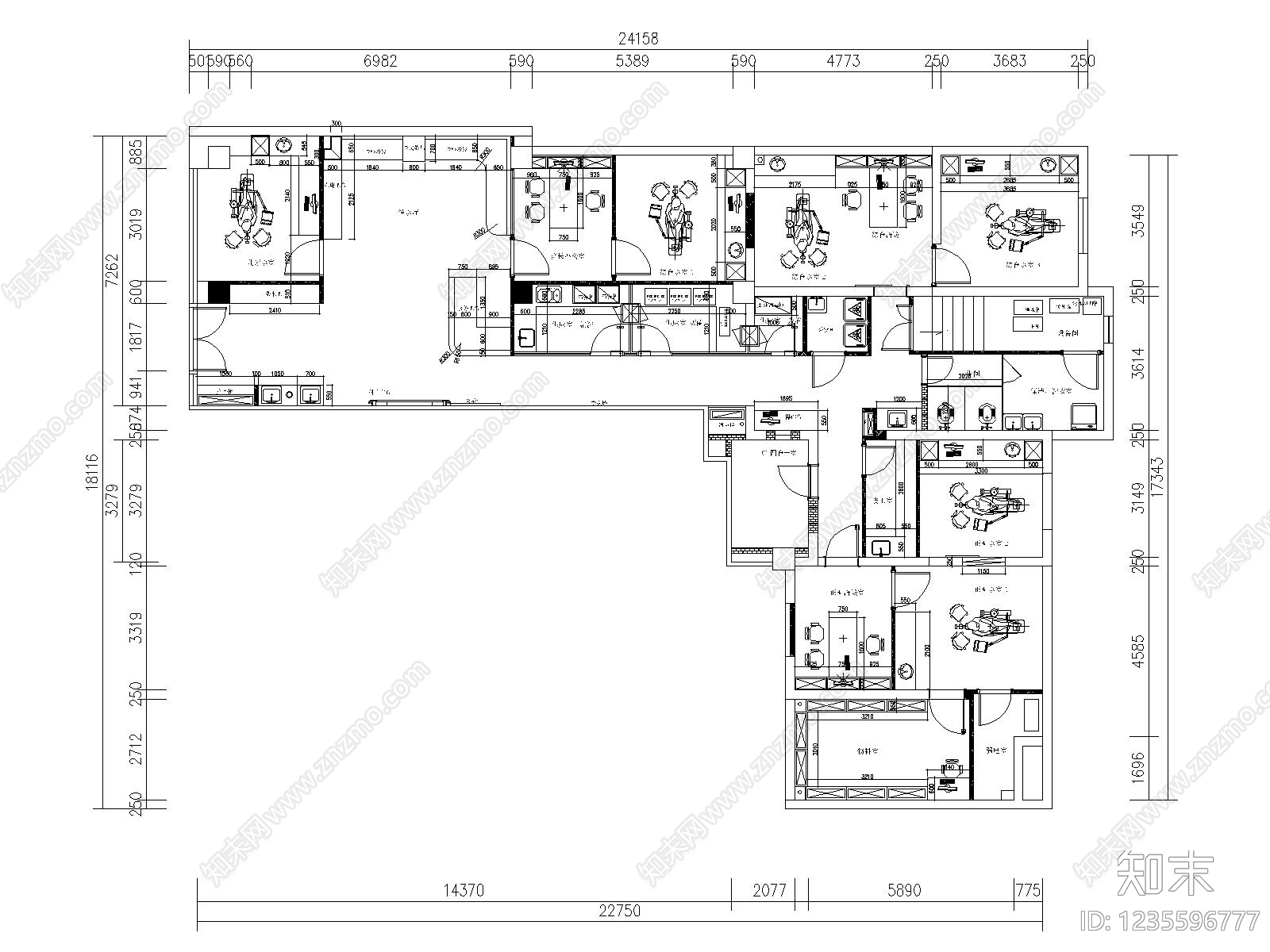 医院cad施工图下载【ID:1235596777】