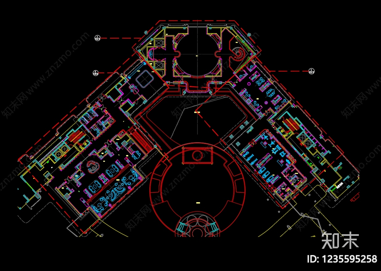 会所cad施工图下载【ID:1235595258】