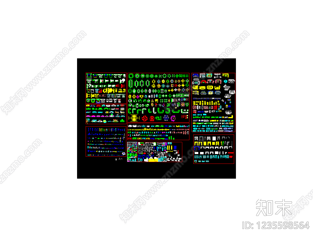 家具图库cad施工图下载【ID:1235598564】