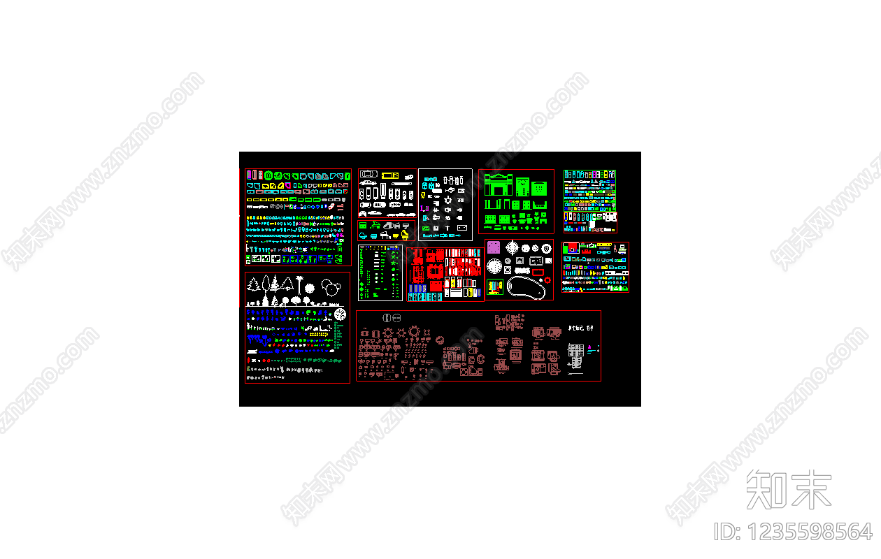 家具图库cad施工图下载【ID:1235598564】