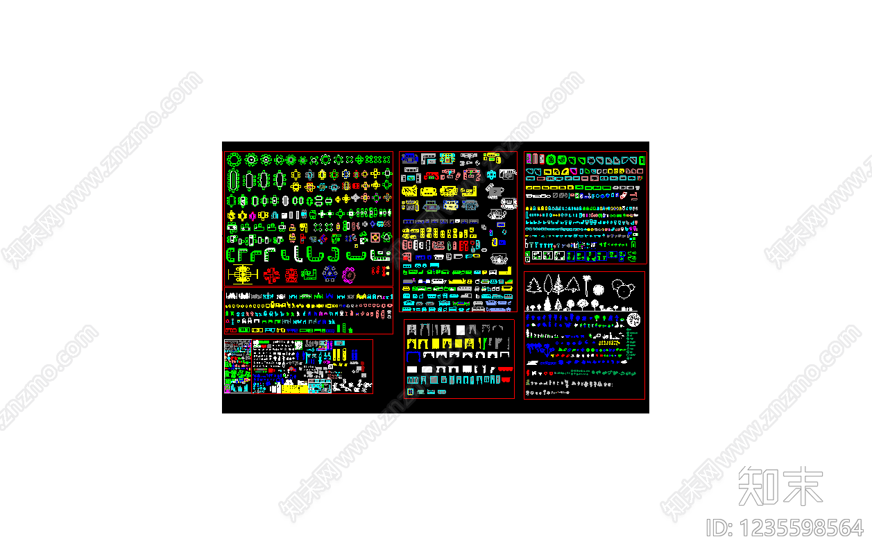家具图库cad施工图下载【ID:1235598564】
